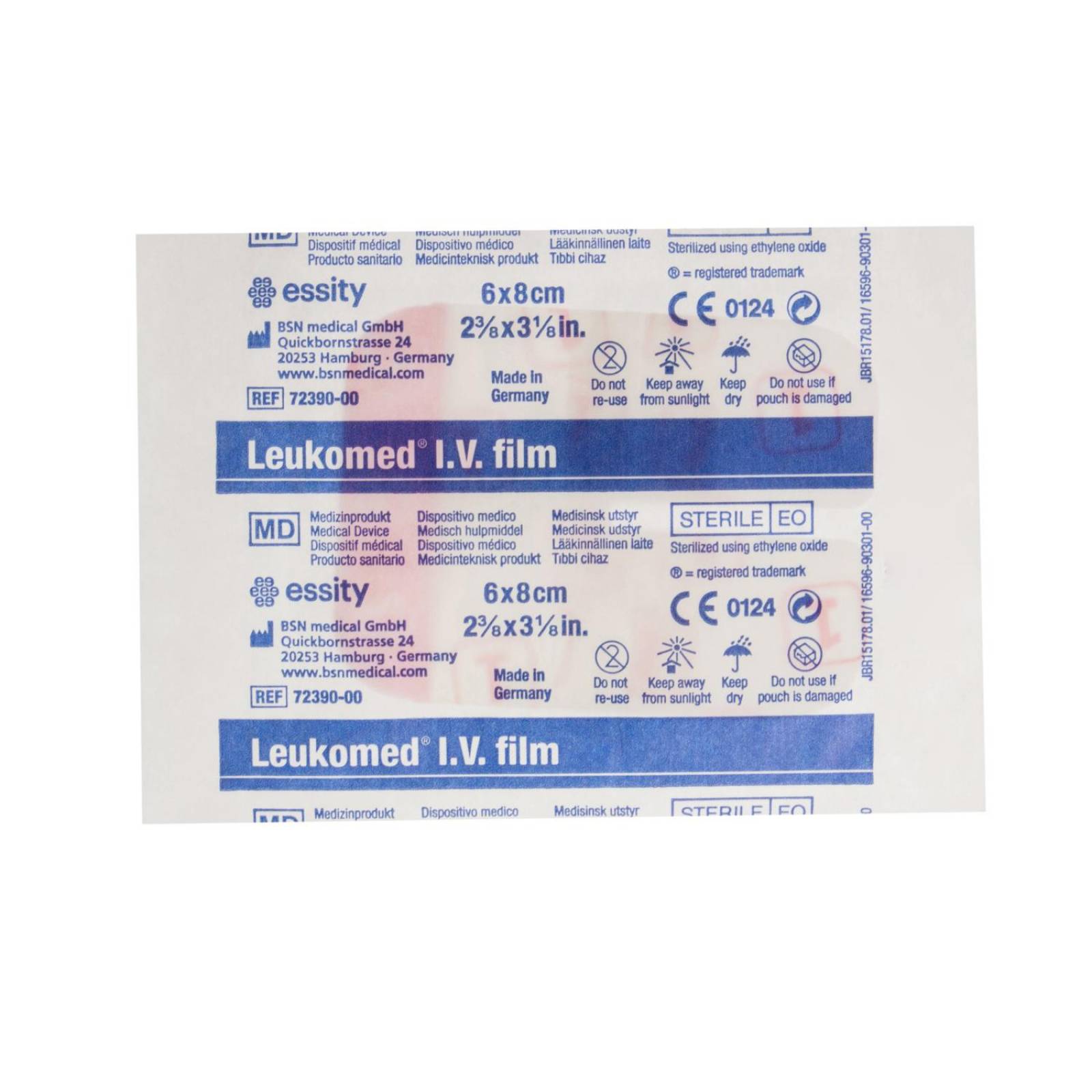 Apósito Leukomed I.V. Film Transparente 6x8cm - BSN 