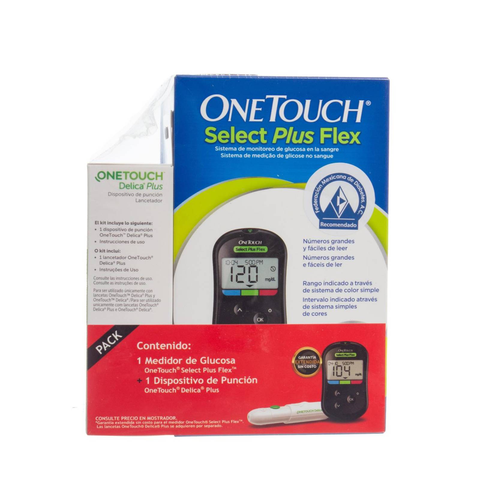 Glucometro Medidor de Glucosa - Select Plus Flex - OneTouch 
