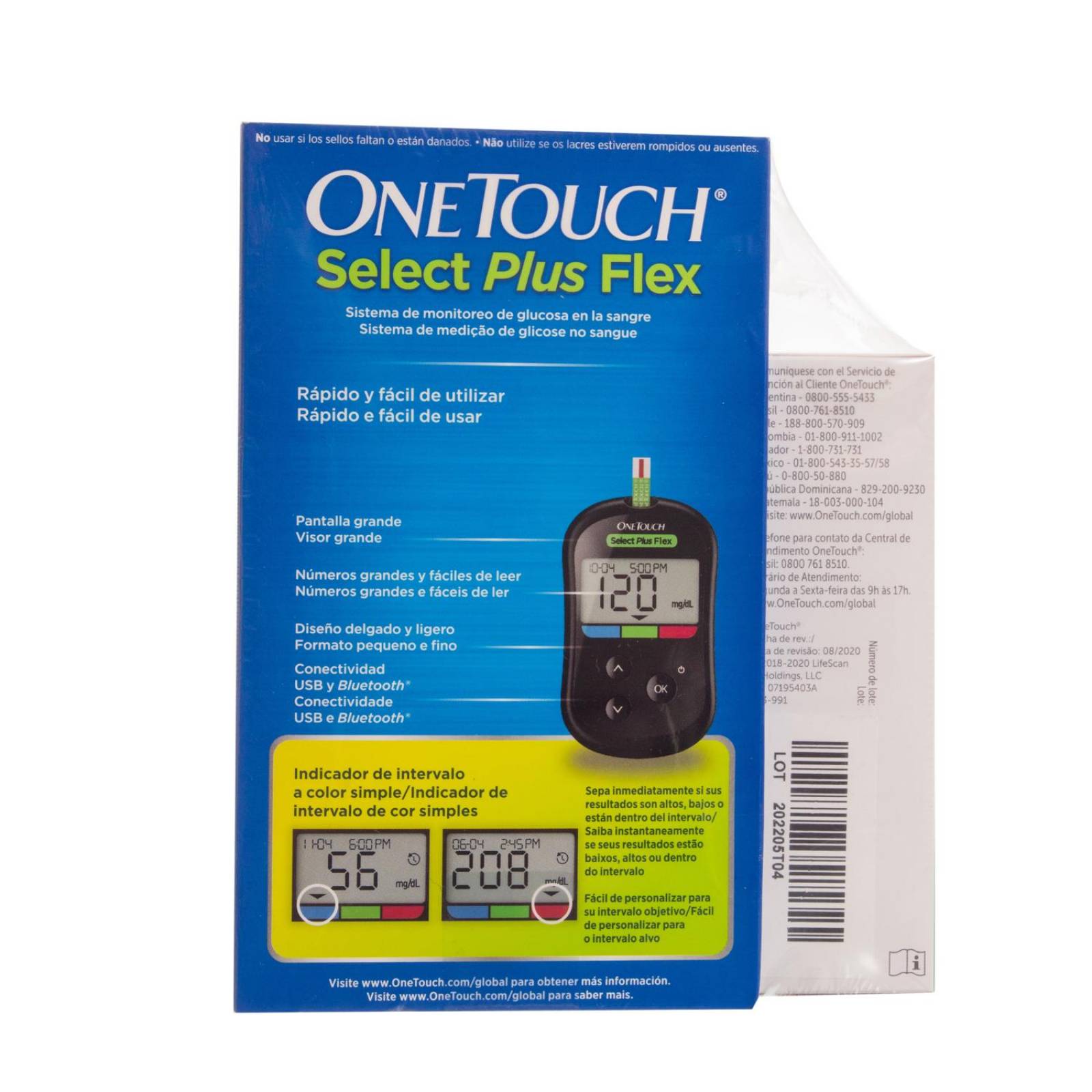 Glucometro Medidor de Glucosa - Select Plus Flex - OneTouch 