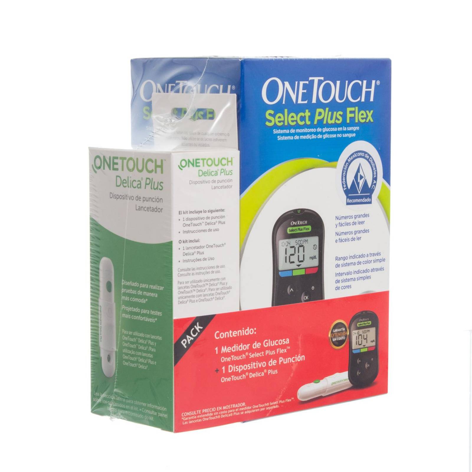 Glucometro Medidor de Glucosa - Select Plus Flex - OneTouch 