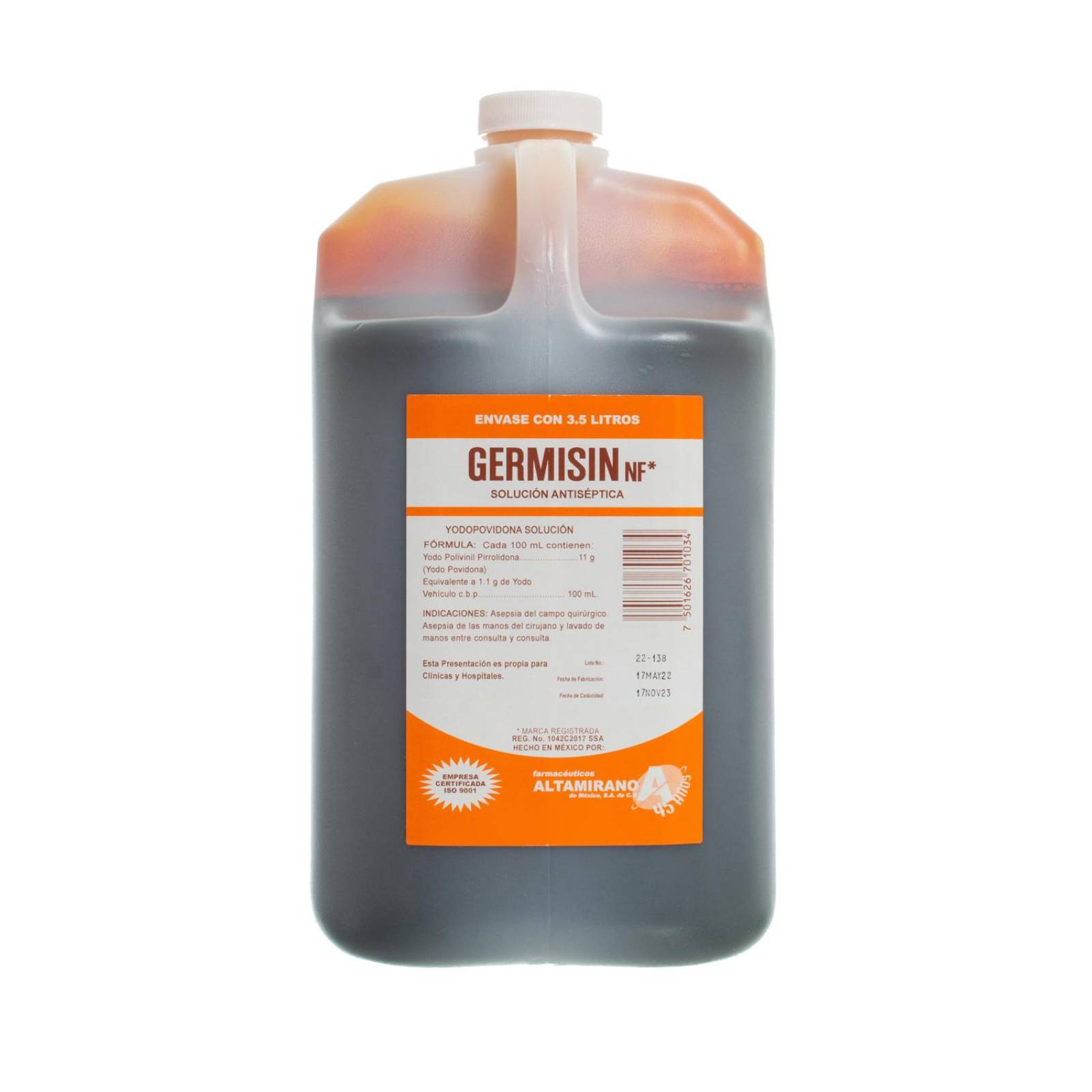 Germisin Solución Desinfectante Germicida 3.5 L - Altamirano 