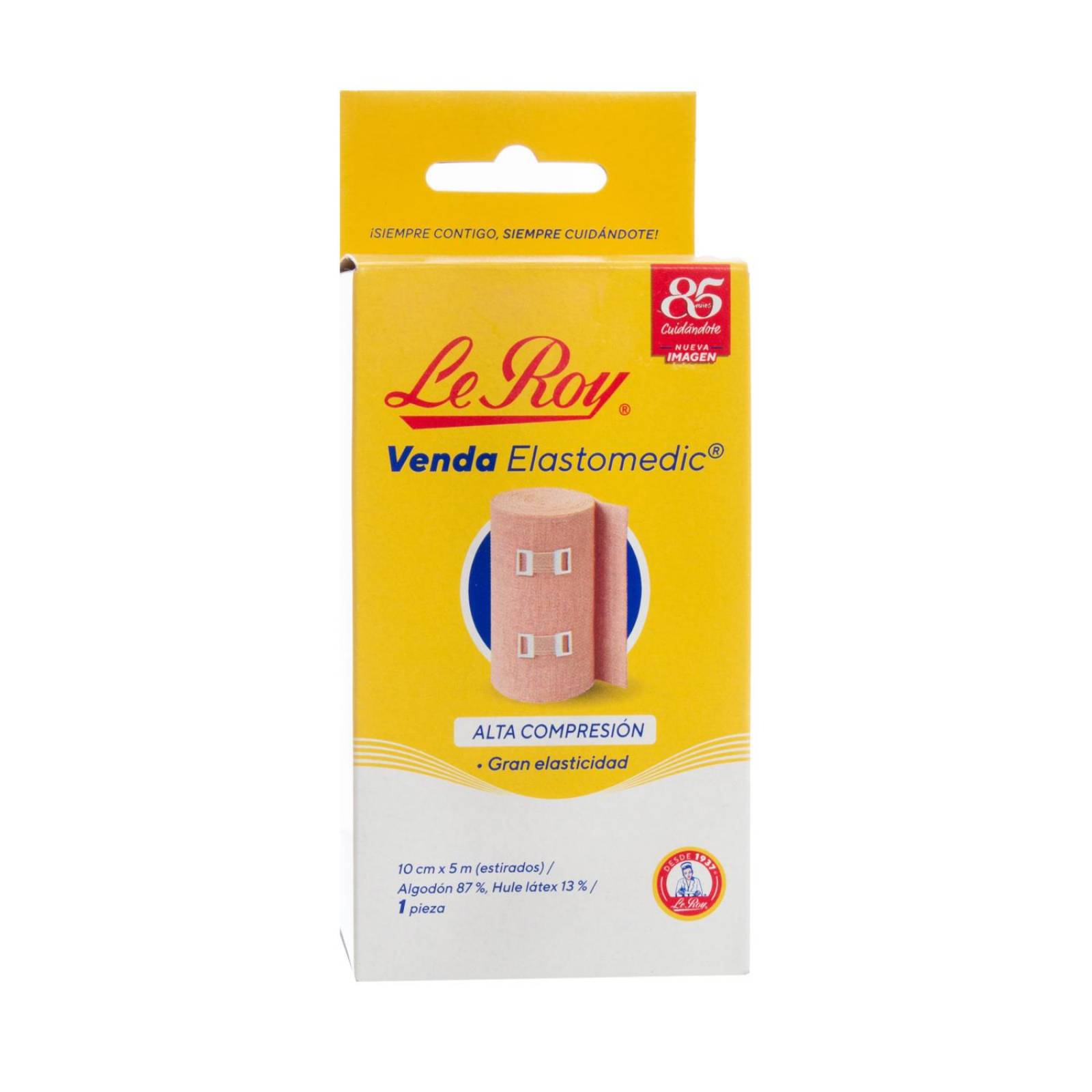 Venda Elastica Alta Compresion Elastomedic 10cmx5m - Le Roy 