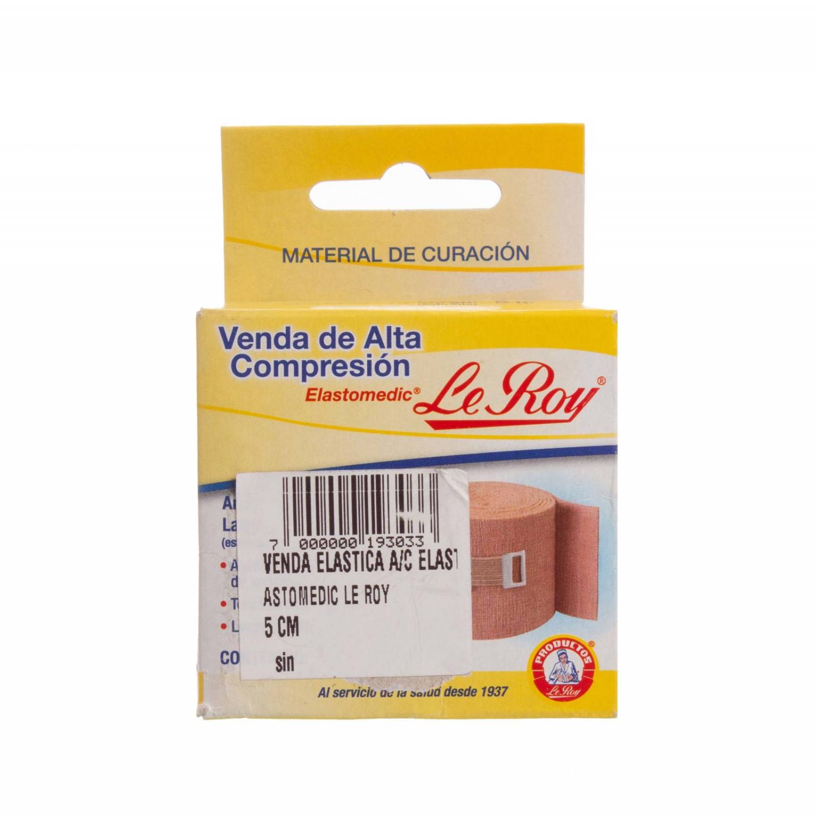 Venda Elástica Alta Compresión Elastomedic 5cmx5m - Le Roy 