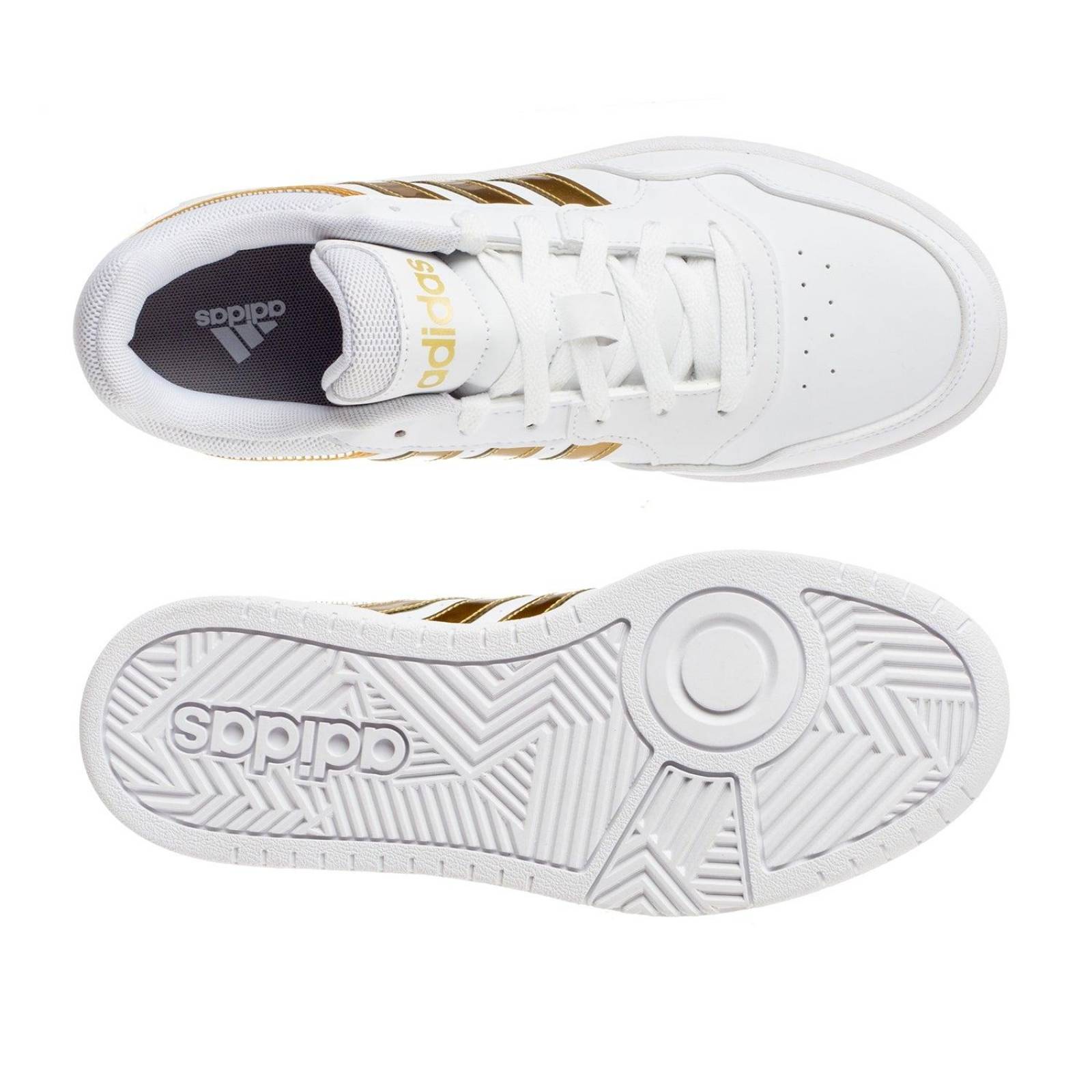 Tenis Adidas Hoops 3.0 - HP7972 - Blanco - Mujer 