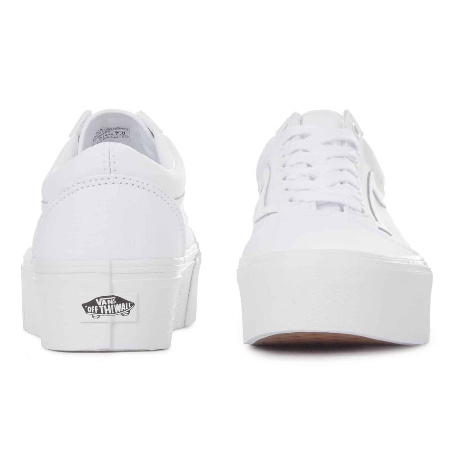 Tenis Vans Old Skool Stackform - 7Q5MW00 - Blanco - Mujer 