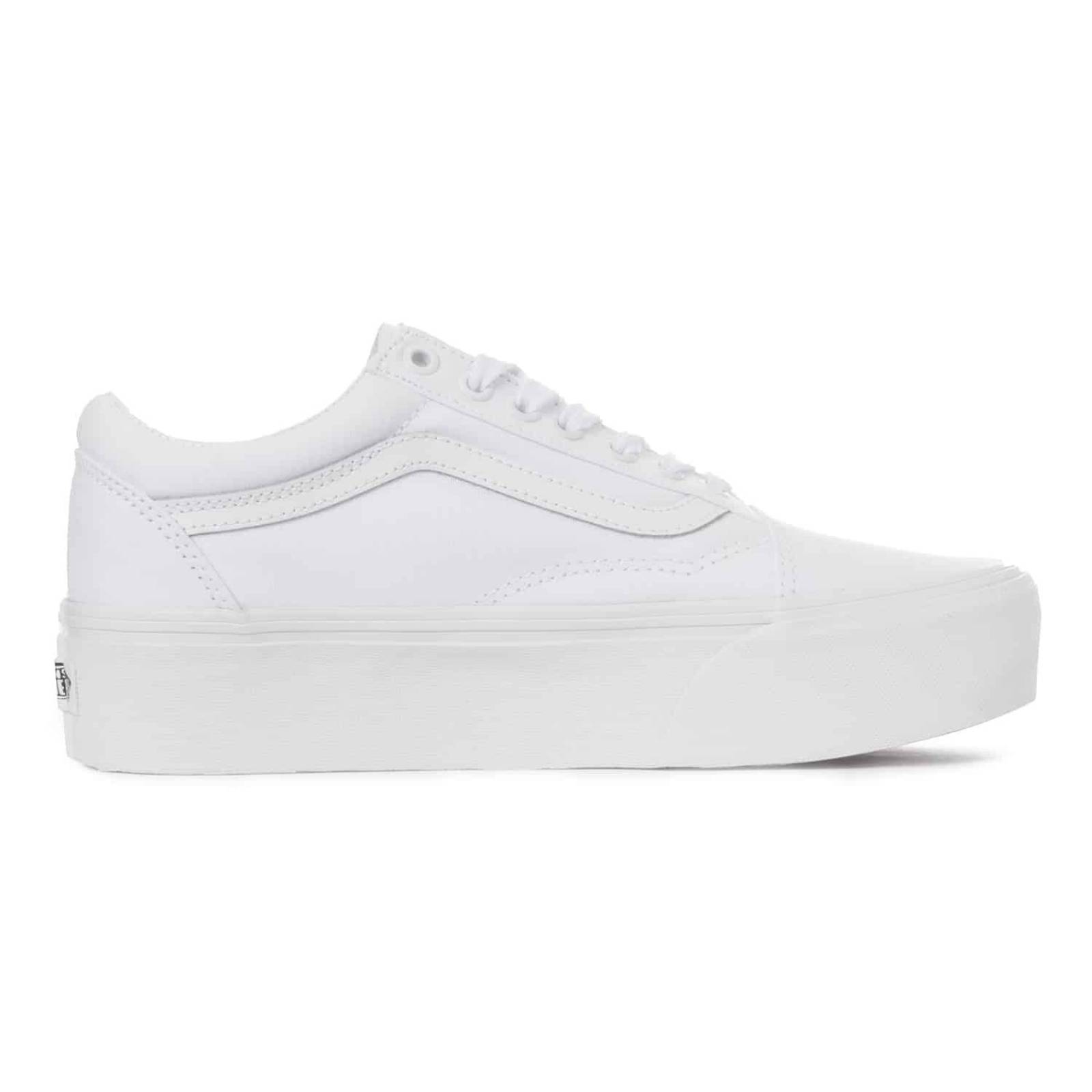 Tenis Vans Old Skool Stackform - 7Q5MW00 - Blanco - Mujer 