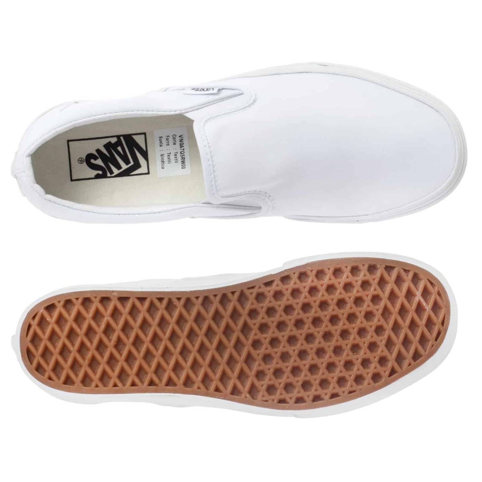 Tenis Vans Classic Slip On Stackform - 7Q5RW00 - Blanco - Mujer 