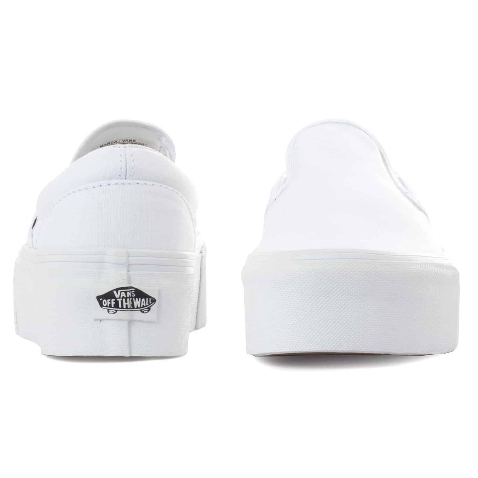 Tenis Vans Classic Slip On Stackform - 7Q5RW00 - Blanco - Mujer 