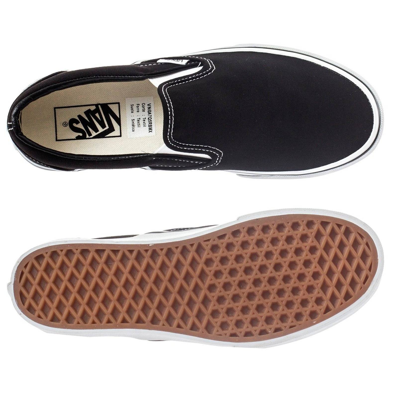 Tenis Vans Classic Slip On Stackform - 7Q5RBMX - Negro - Mujer 