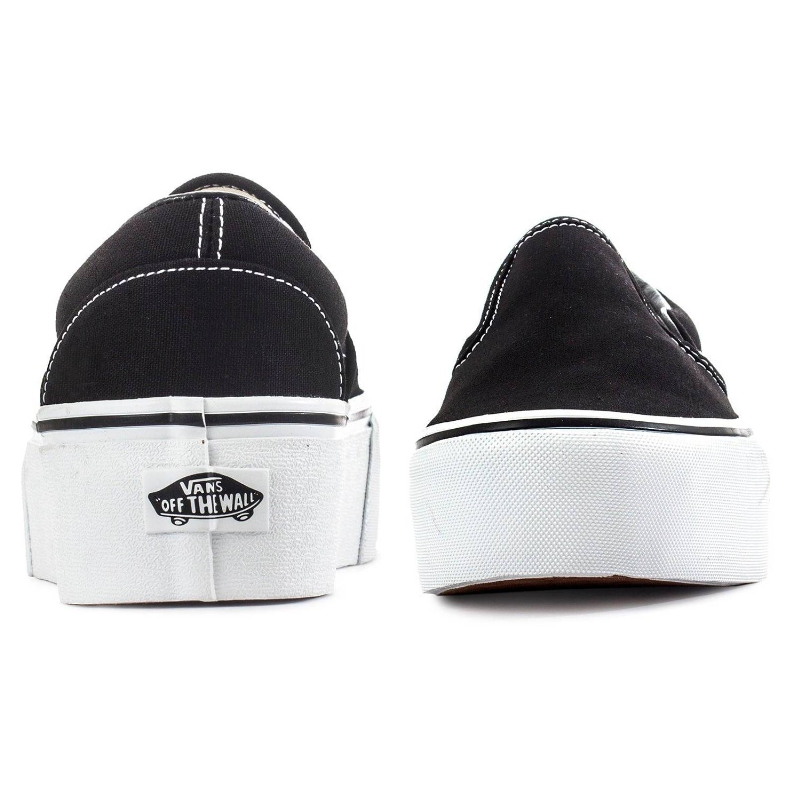 Tenis Vans Classic Slip On Stackform - 7Q5RBMX - Negro - Mujer 