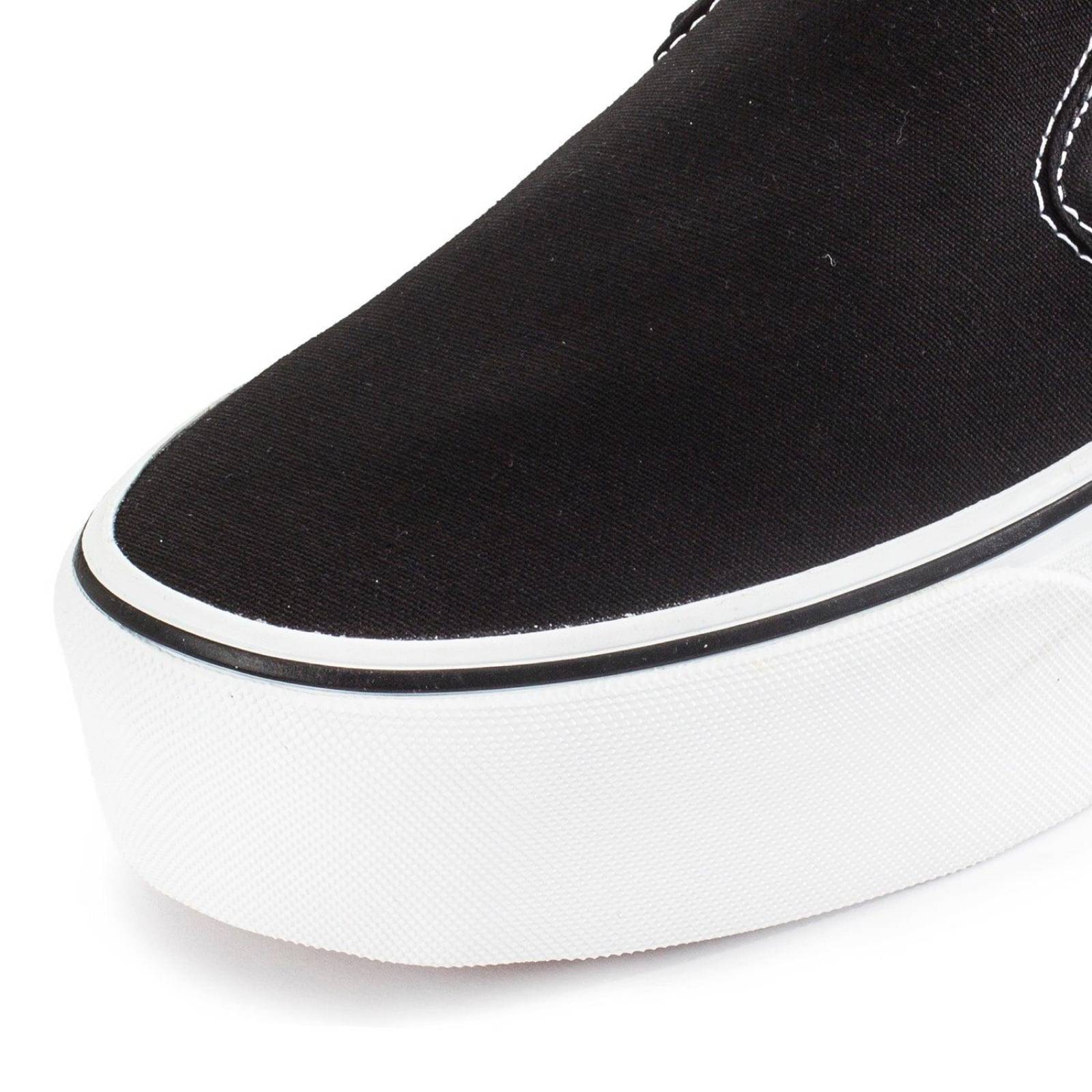 Tenis Vans Classic Slip On Stackform - 7Q5RBMX - Negro - Mujer 