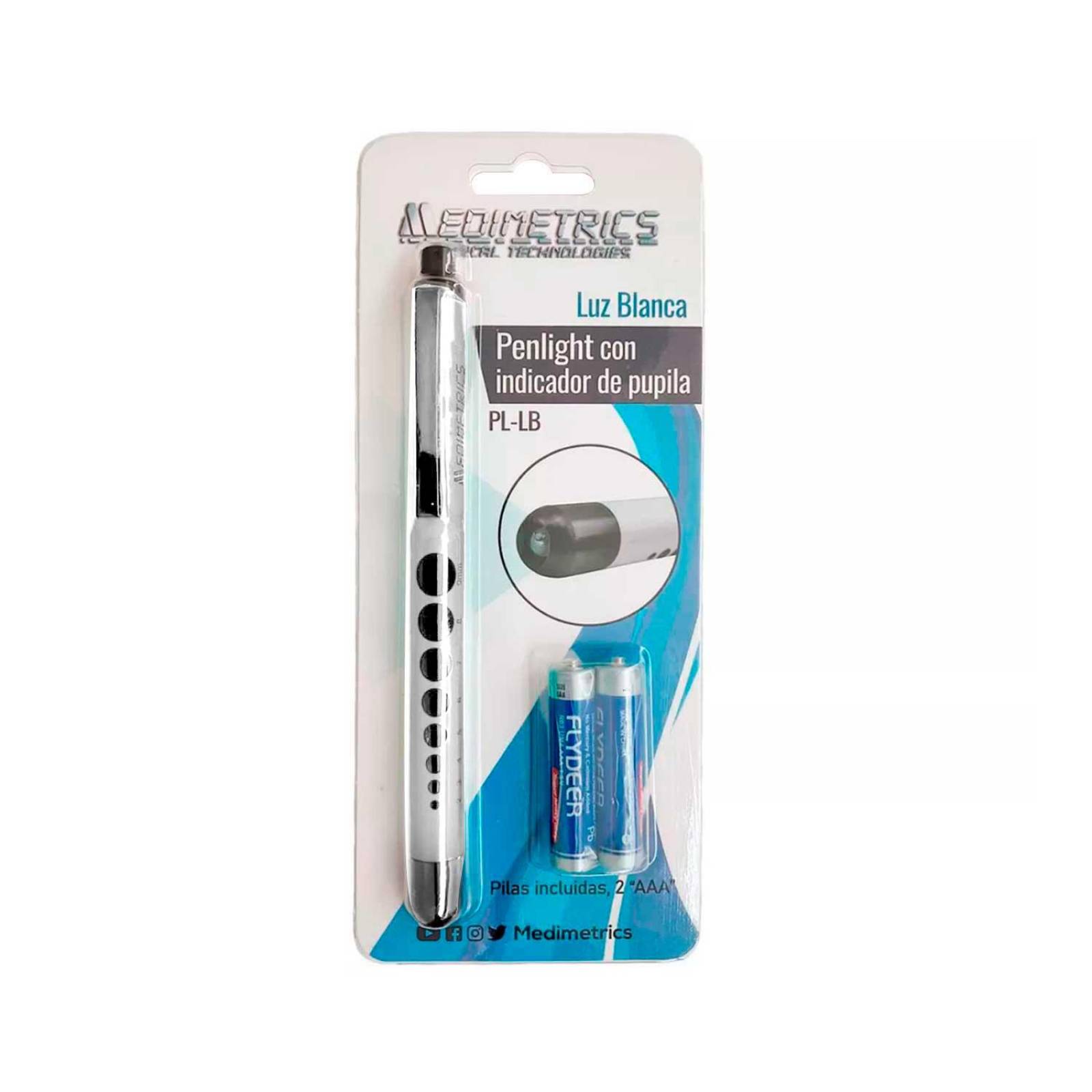 Lámpara LED De Bolsillo Para Diagnóstico De Pupila Luz Blanca PL-PB - Medimetrics