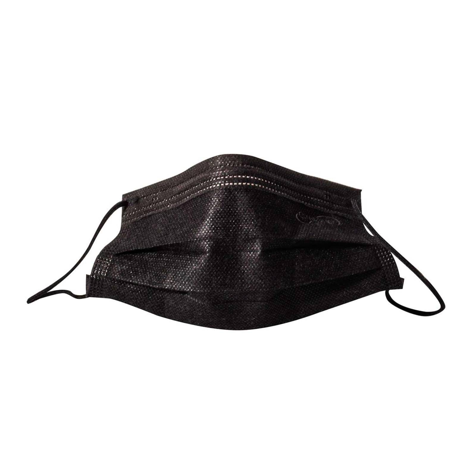 Cubrebocas Tricapa Negro 50pz C230-010 - Companion 