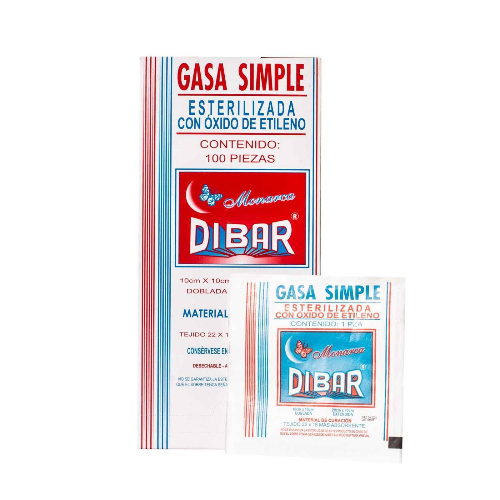 Gasa Esteril 10X10 Monarca 100pz - Dibar