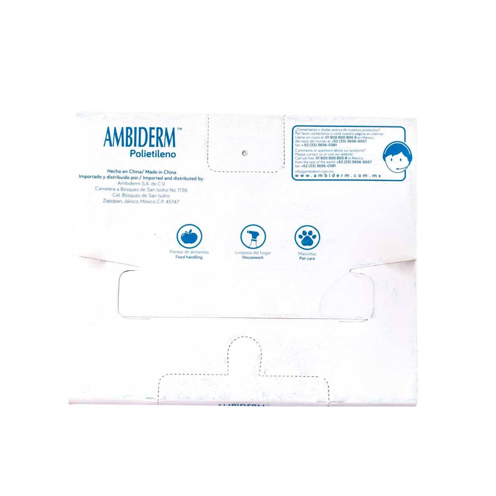 Guantes de Polietileno No Esteriles 100pz - Ambiderm 