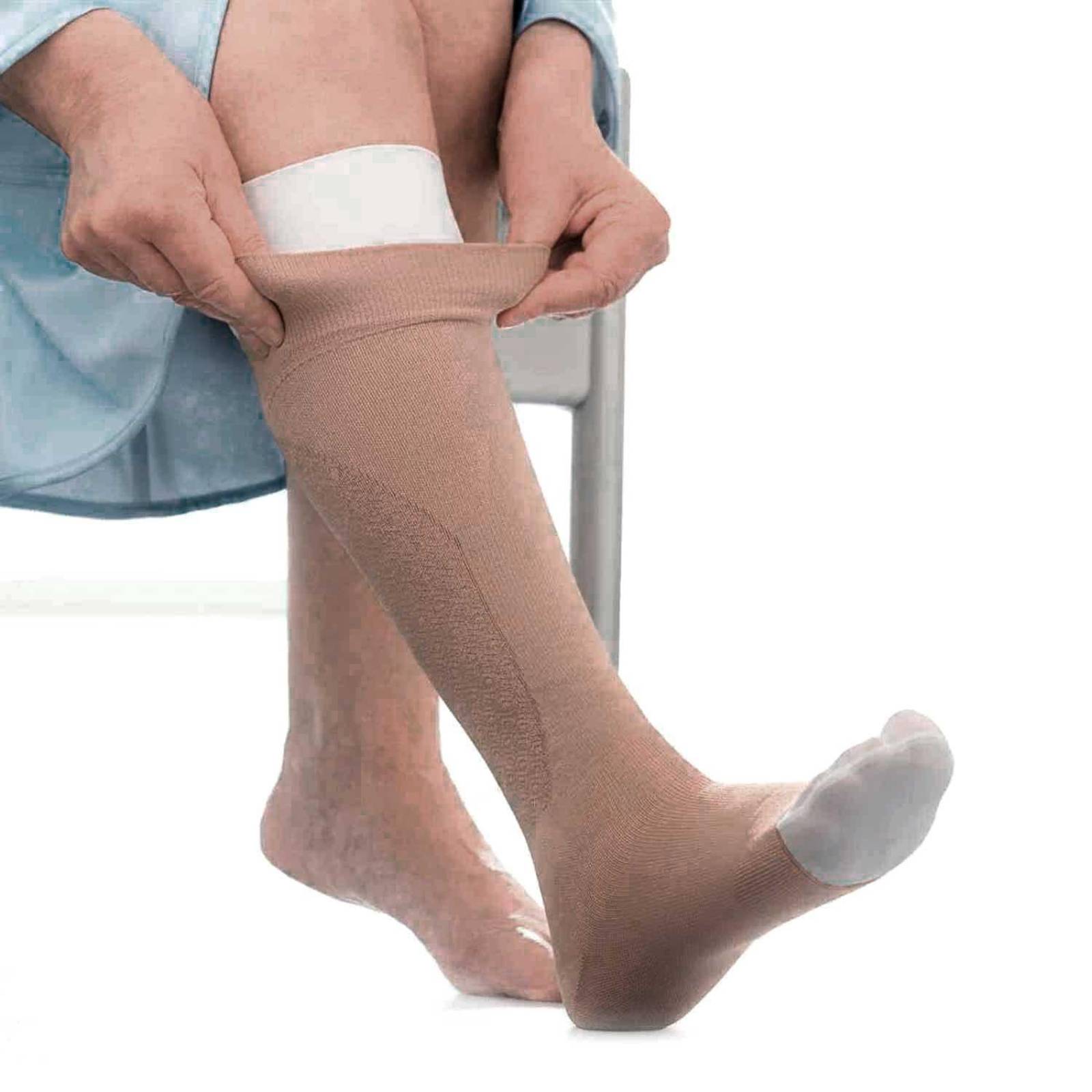 Media Calcetin Compresion Ulcer Care Beige - Jobst Mediano
