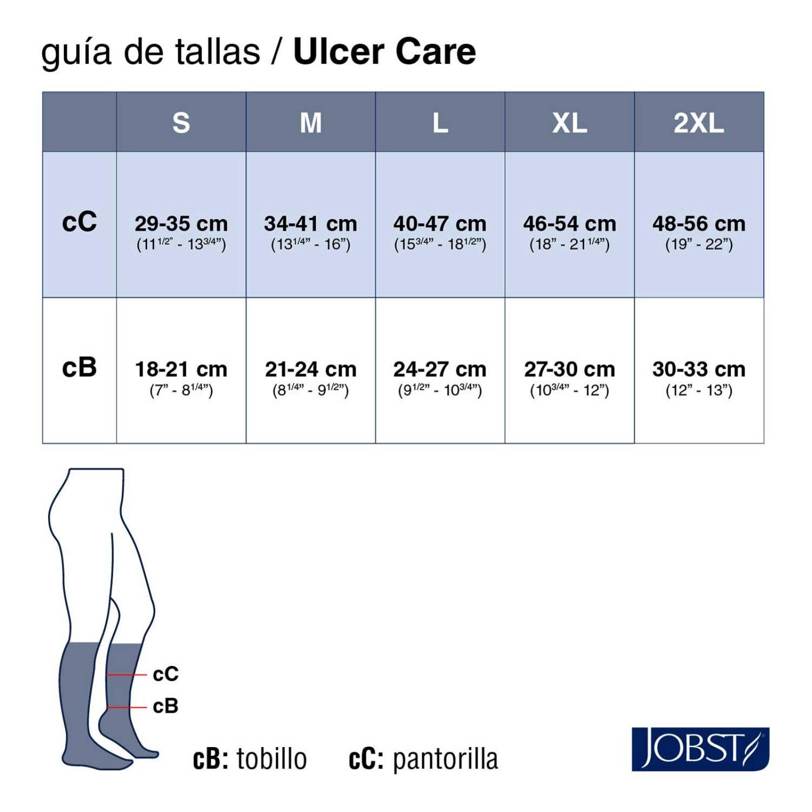 Media Calcetin Compresion Ulcer Care Beige - Jobst Mediano