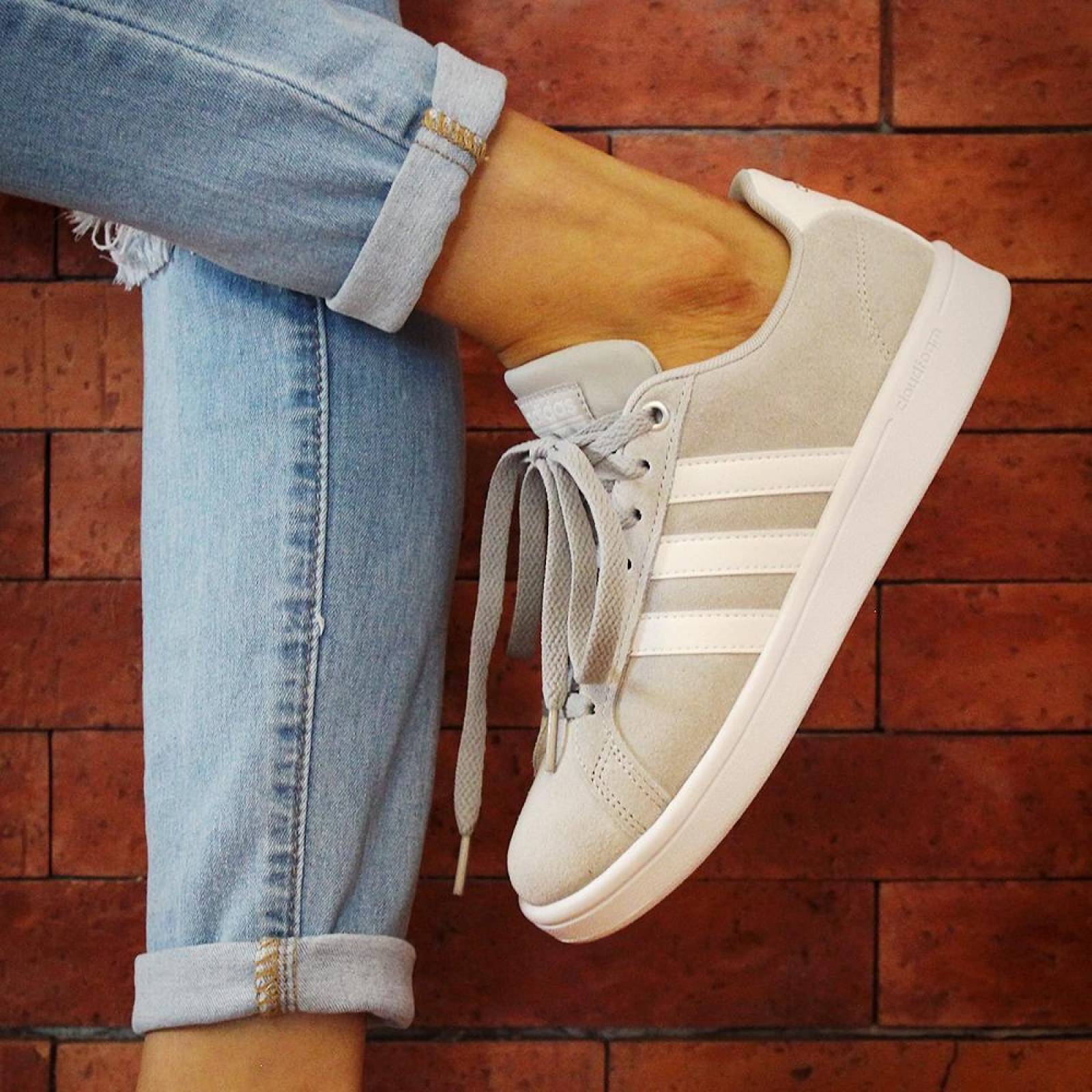 Tenis Adidas CF Advantage W - DB0848 - Gris - Mujer 