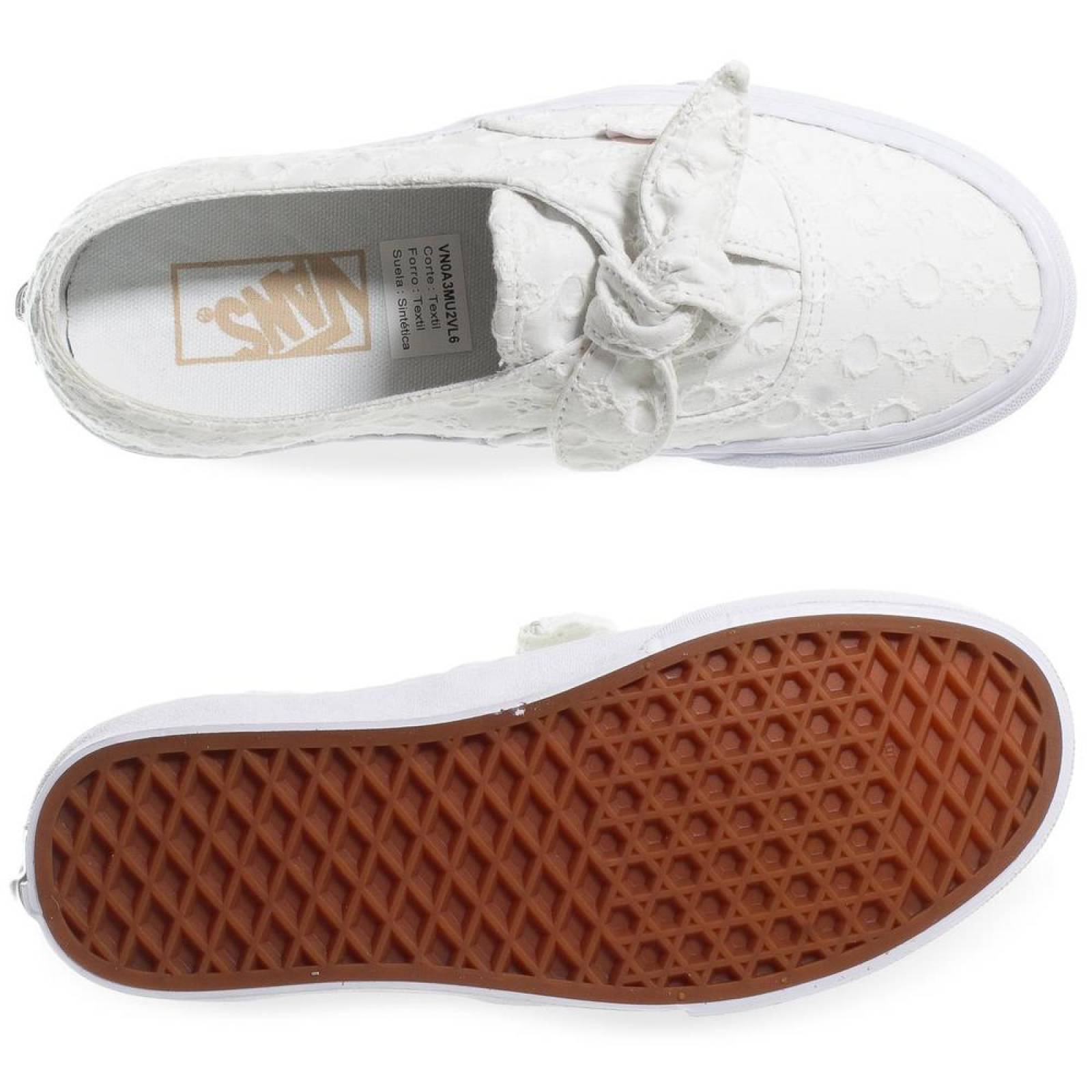 Tenis Vans Authentic Knotted - 3MU2VL6 - Blanco - Mujer 