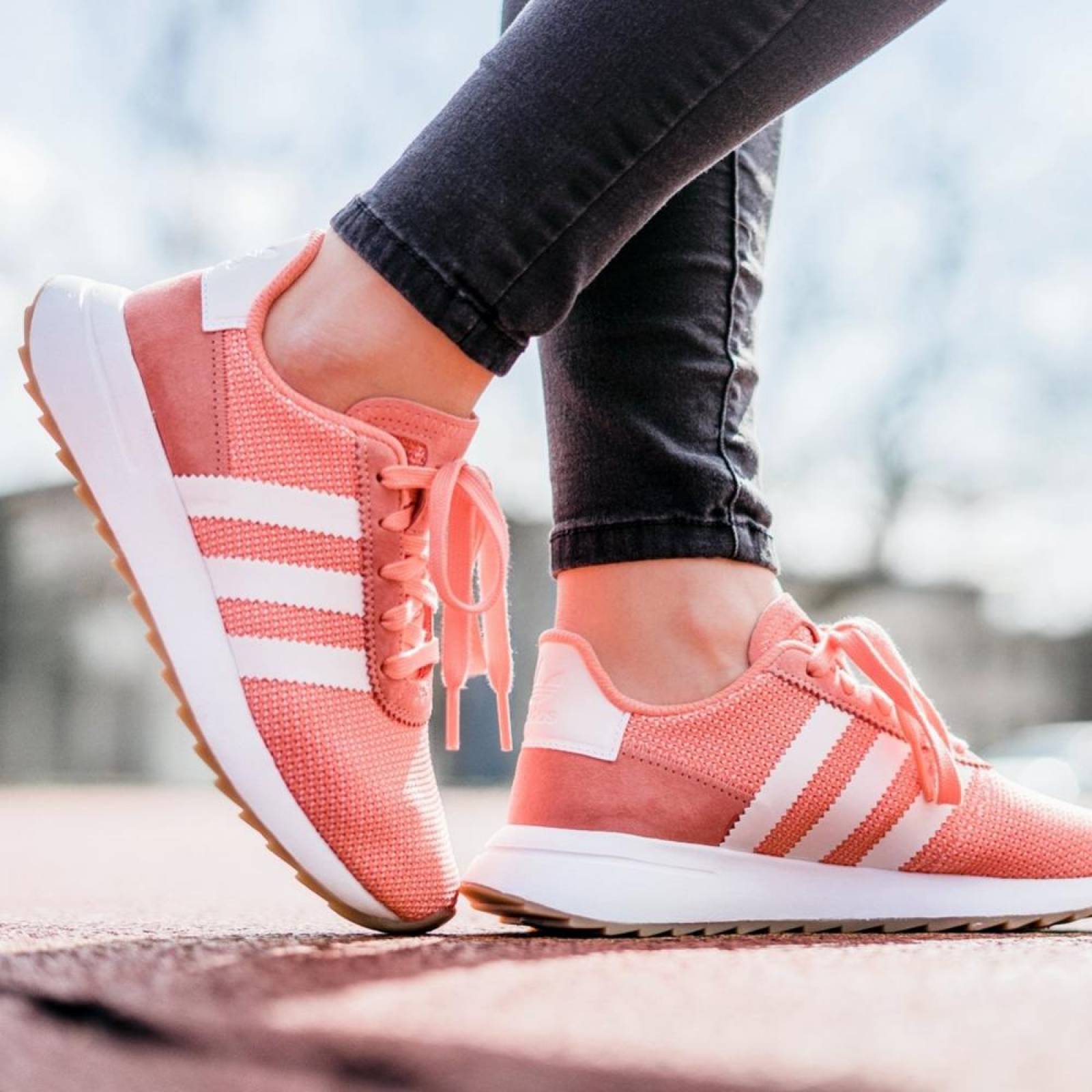 Tenis Adidas FLB Runner W - DB2121 - Salmon - Mujer 