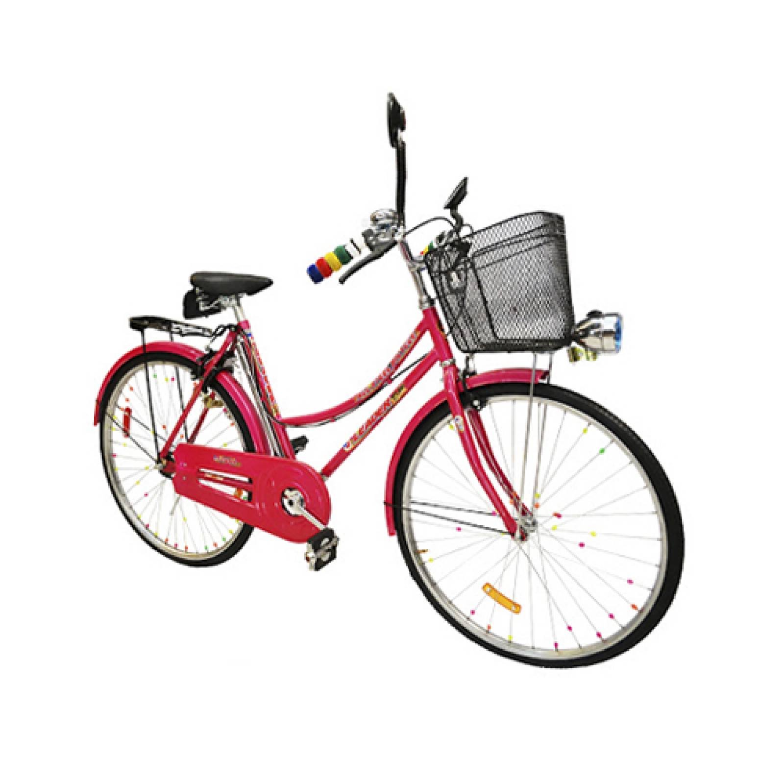 Bicicleta R26x1 3 8 turismo Equipada caja rosa