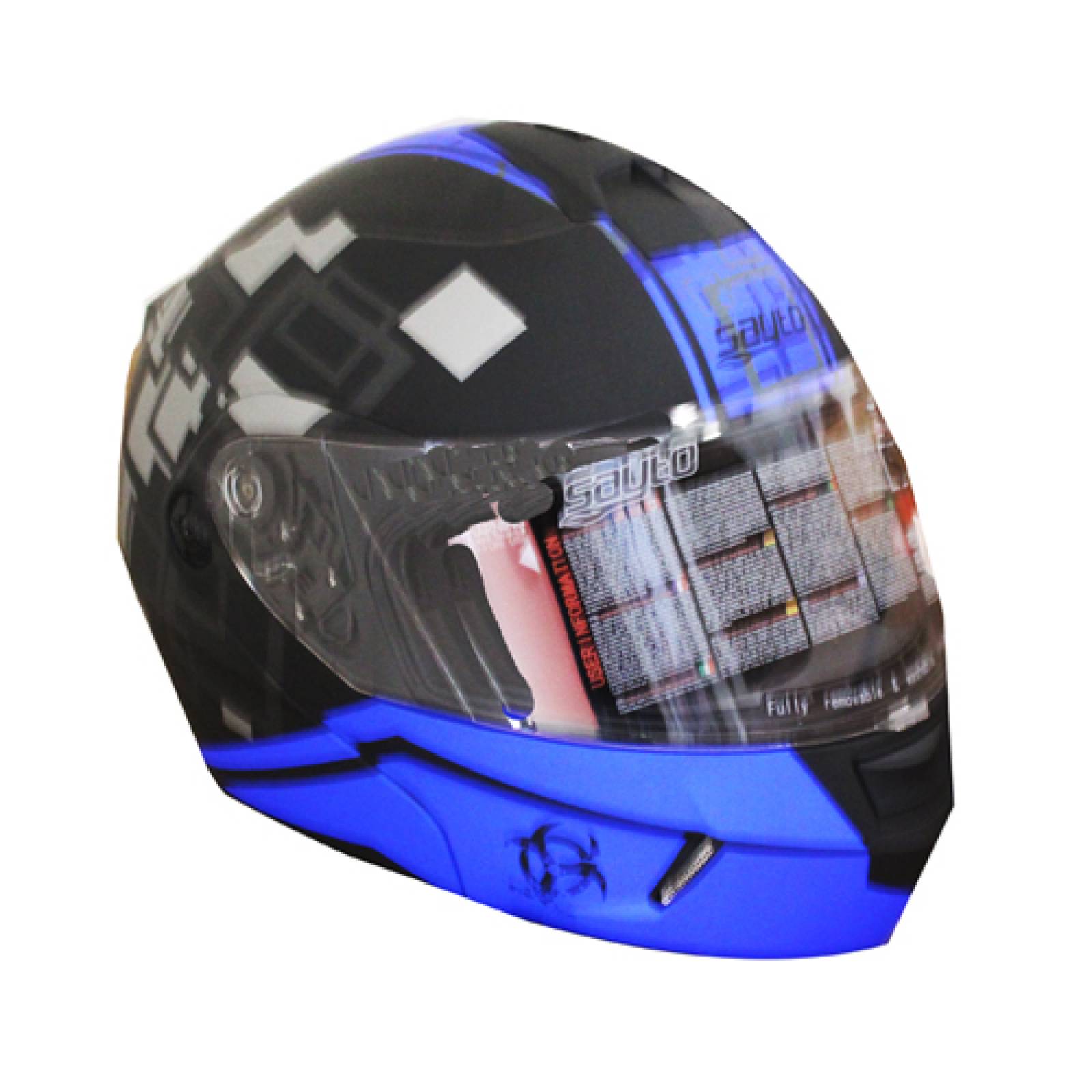 Casco Sayto Urban azul abatible talla XL