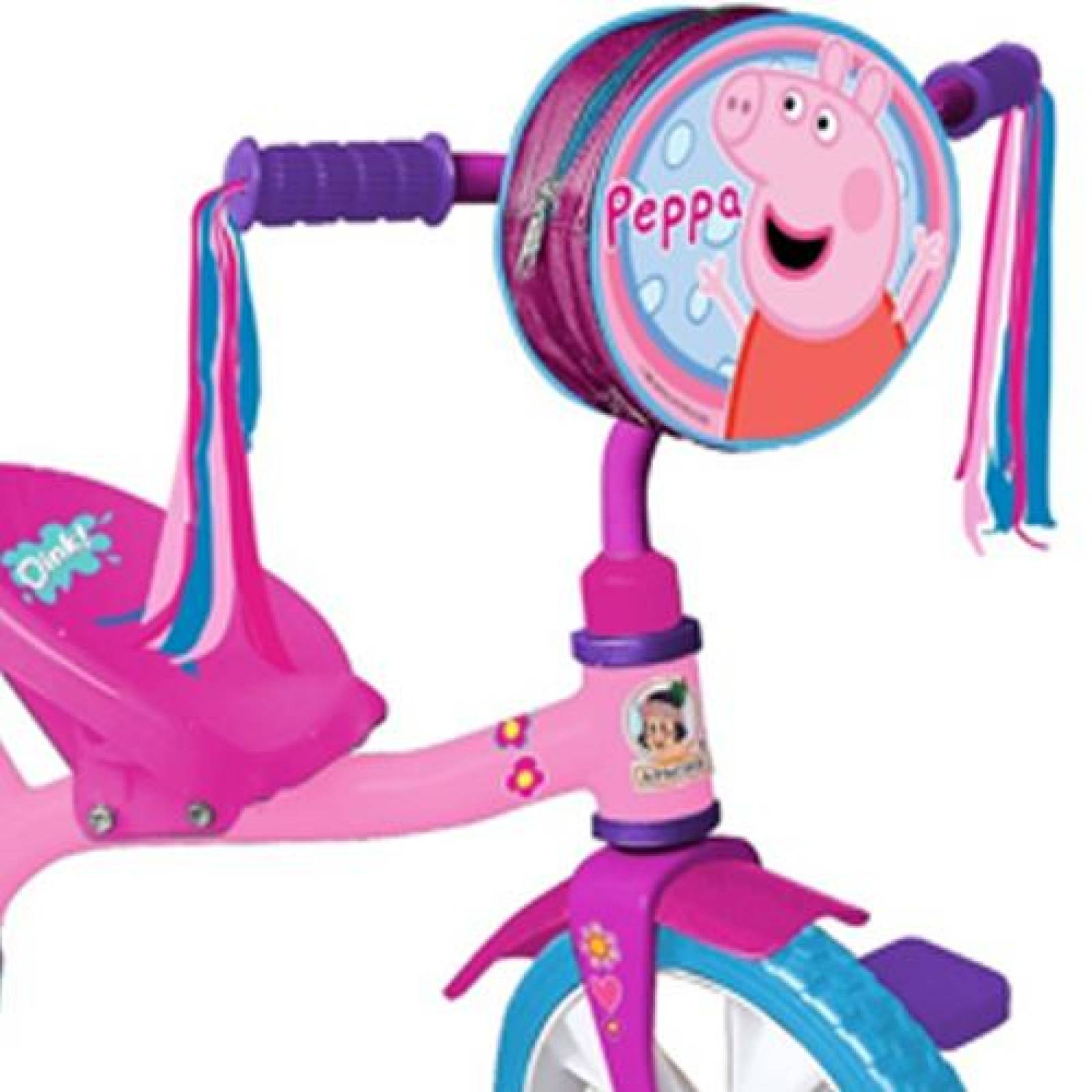 Triciclo Peppa Pig R12 Con Barra Empuje 
