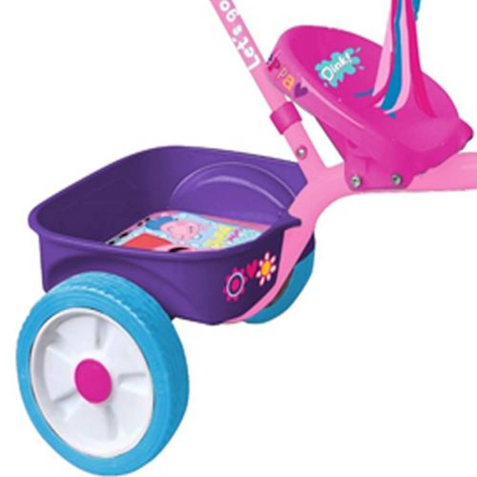 Triciclo Peppa Pig R12 Con Barra Empuje 