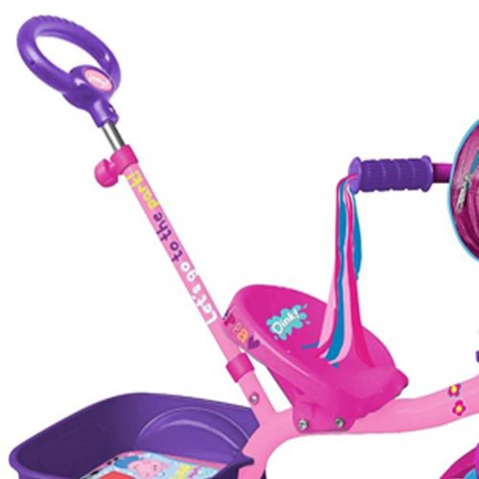 Triciclo Peppa Pig R12 Con Barra Empuje 