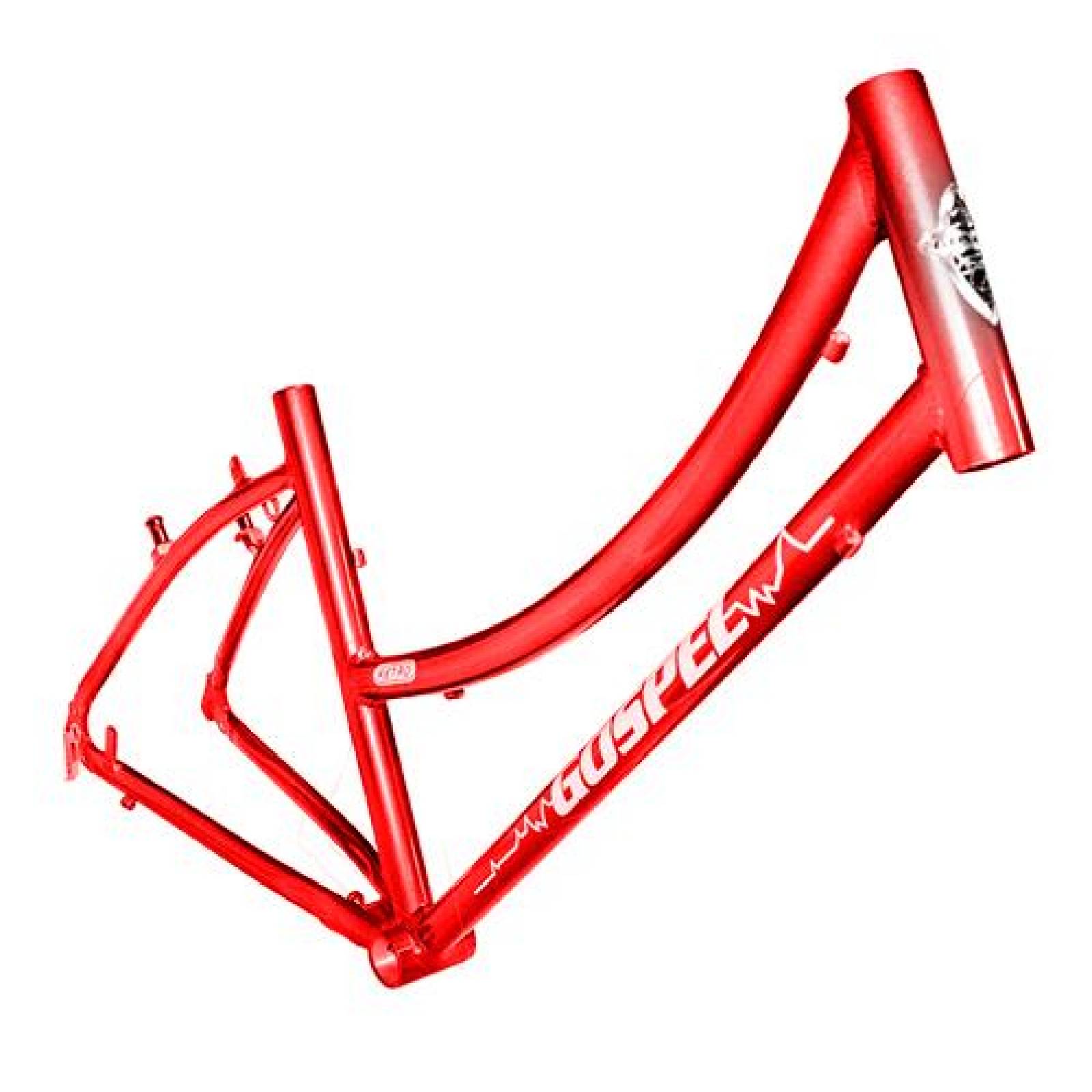 Cuadro Bicicleta Rodada 26 Urbana Retro Rojo Gospel 