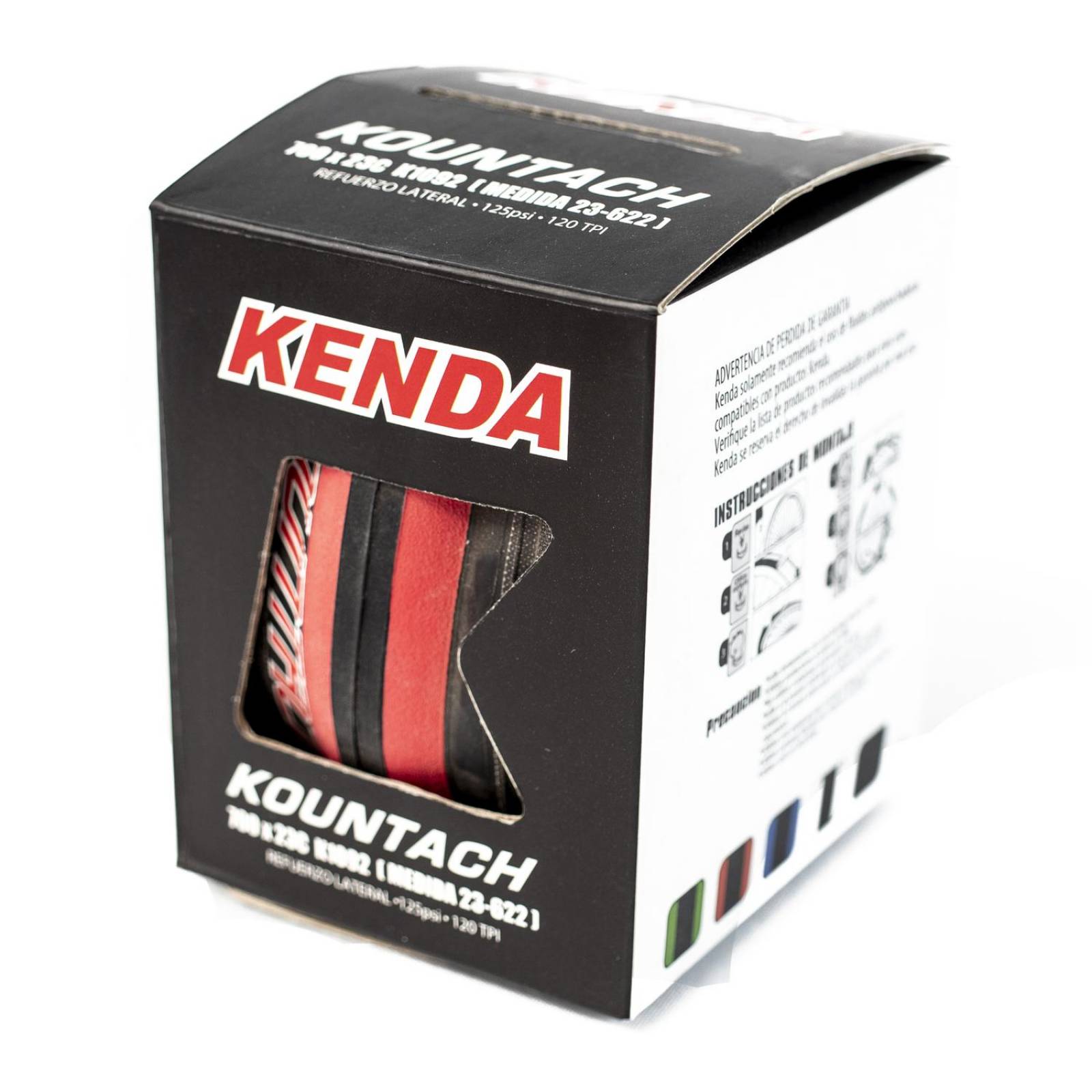 Llanta Bicicleta Rodada 700 x 23 K1092 Kountach Rojo Kenda 