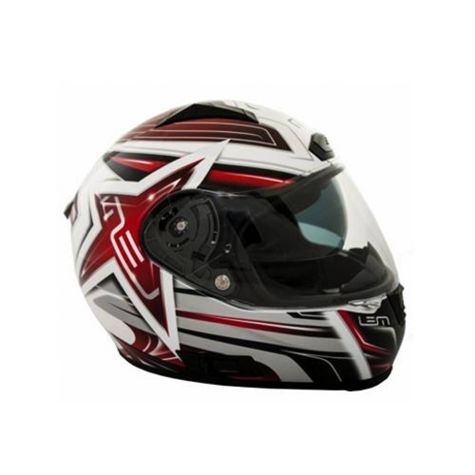 Casco Moto Cerrado Integral Lem Star Talla M Rojo Lem