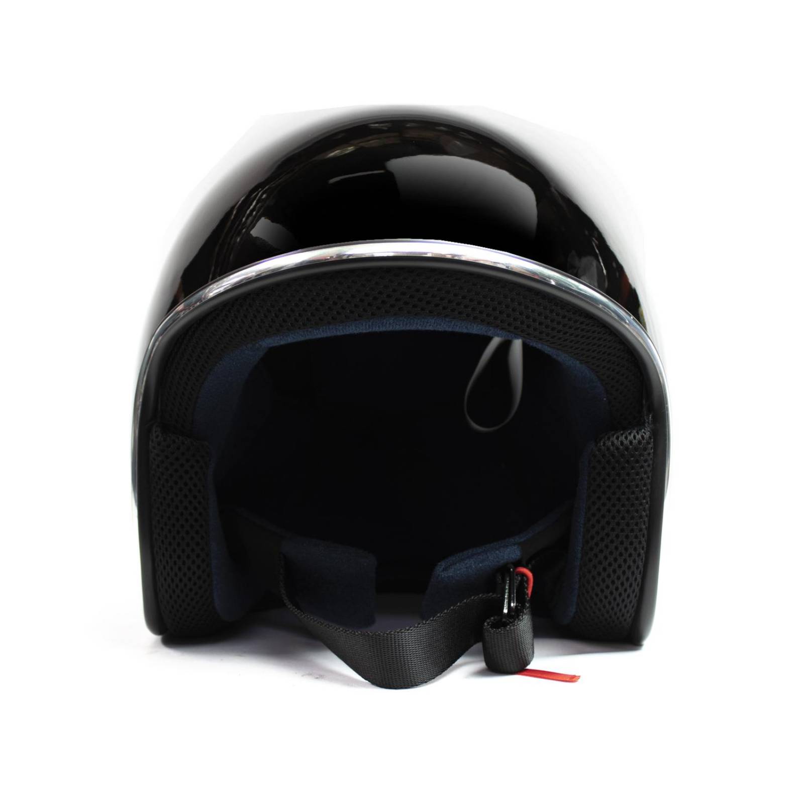 Casco Moto Retro Classic 3/4 Bola 8 Talla L Negro Kinlley 
