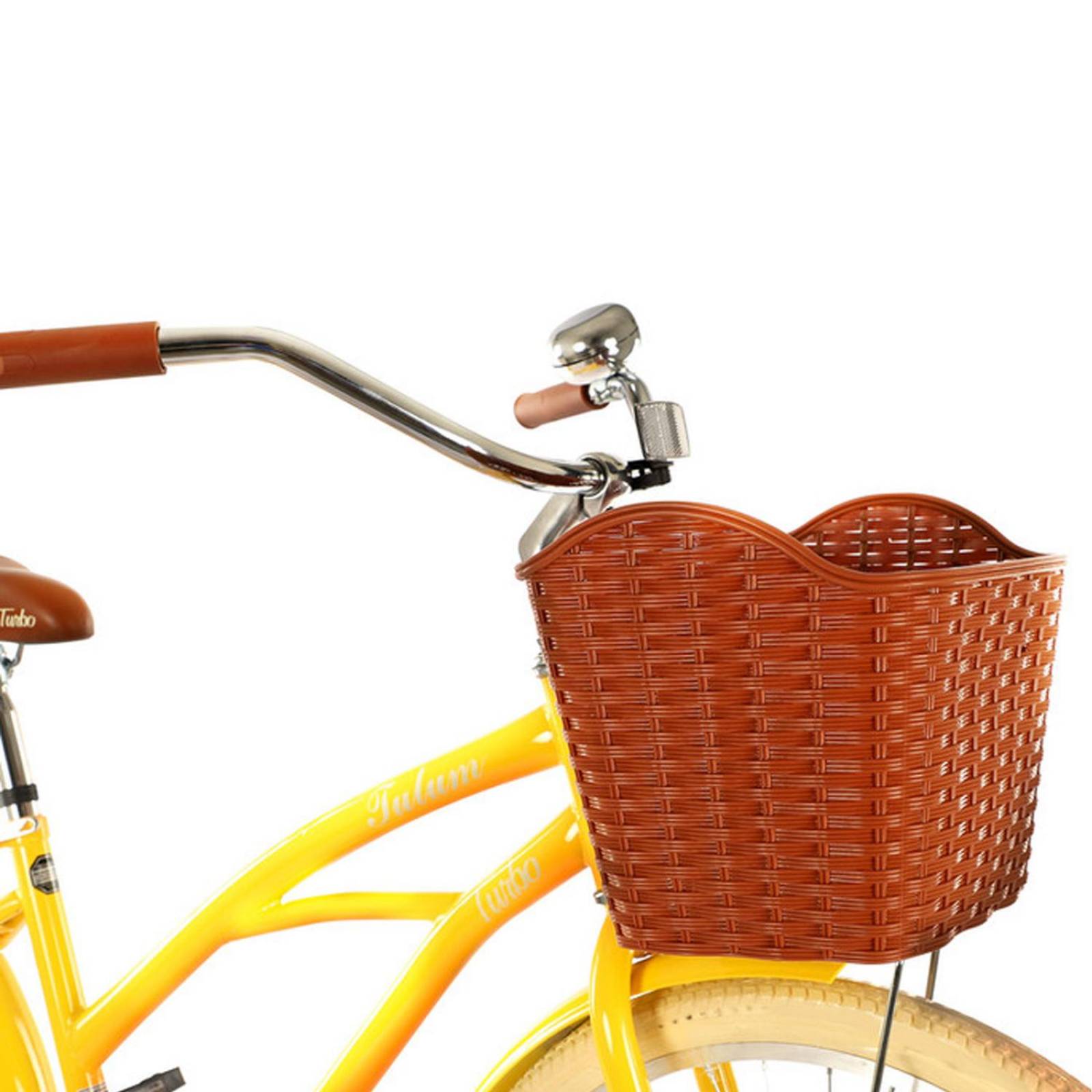 Bicicleta Urbana Vintage Retro R26 Tulum Amarilla Turbo 