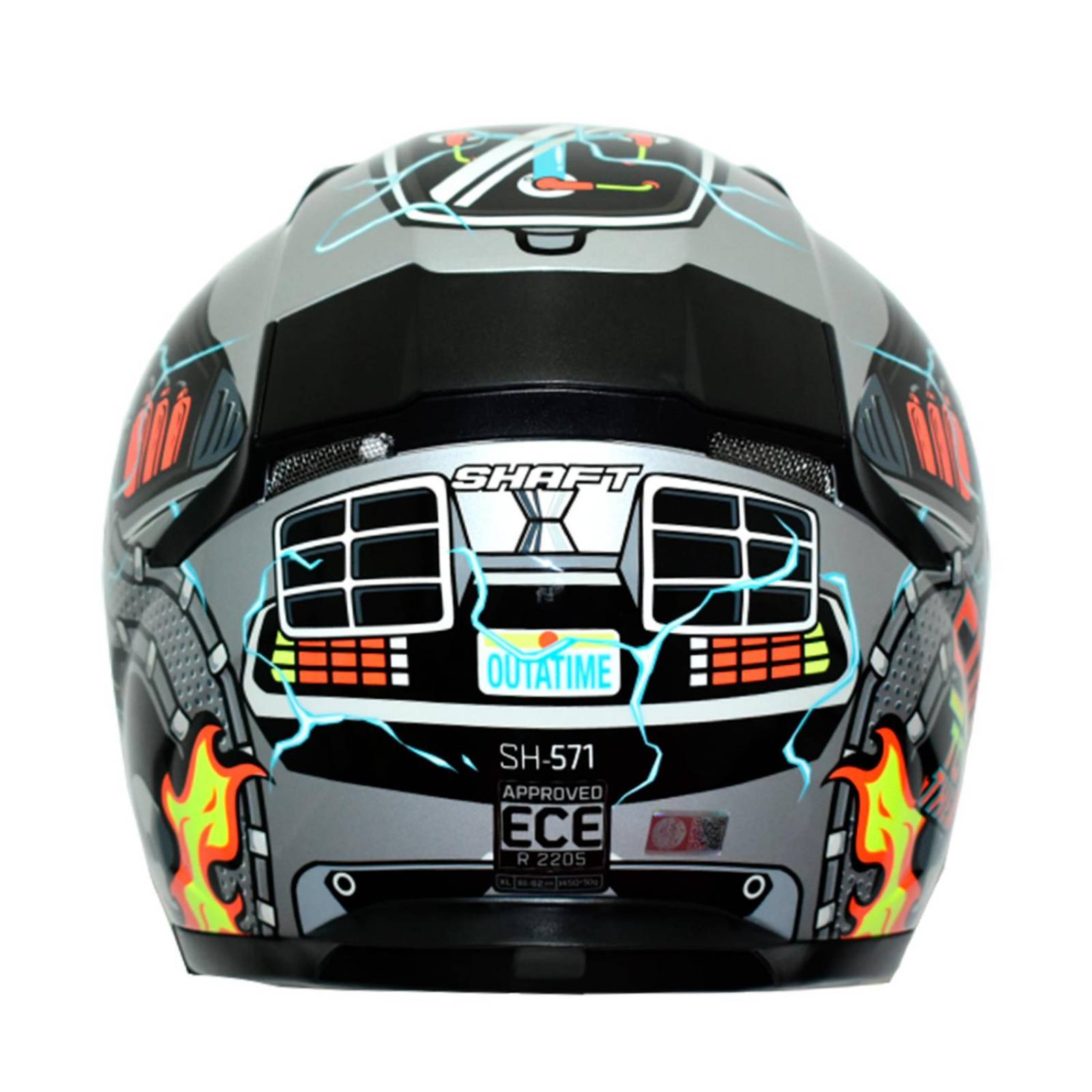 Casco Moto Shaft Back to the Future Certificado Talla XXL