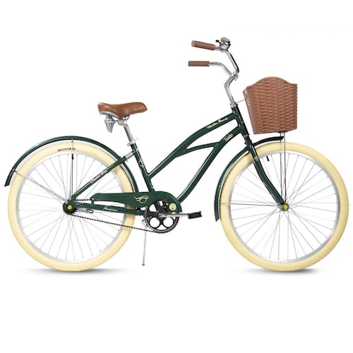 Bicicleta Urbana para Mujer R26 Malibu Retro Verde Turbo 