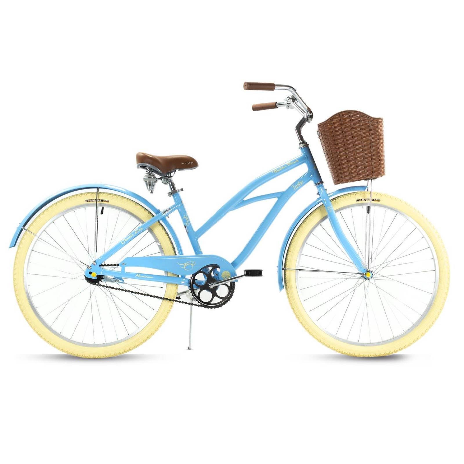 Bicicleta R 26 Urbana para Mujer Malibu Retro Vintage 1 Velocidad Aluminio Aqua Turbo