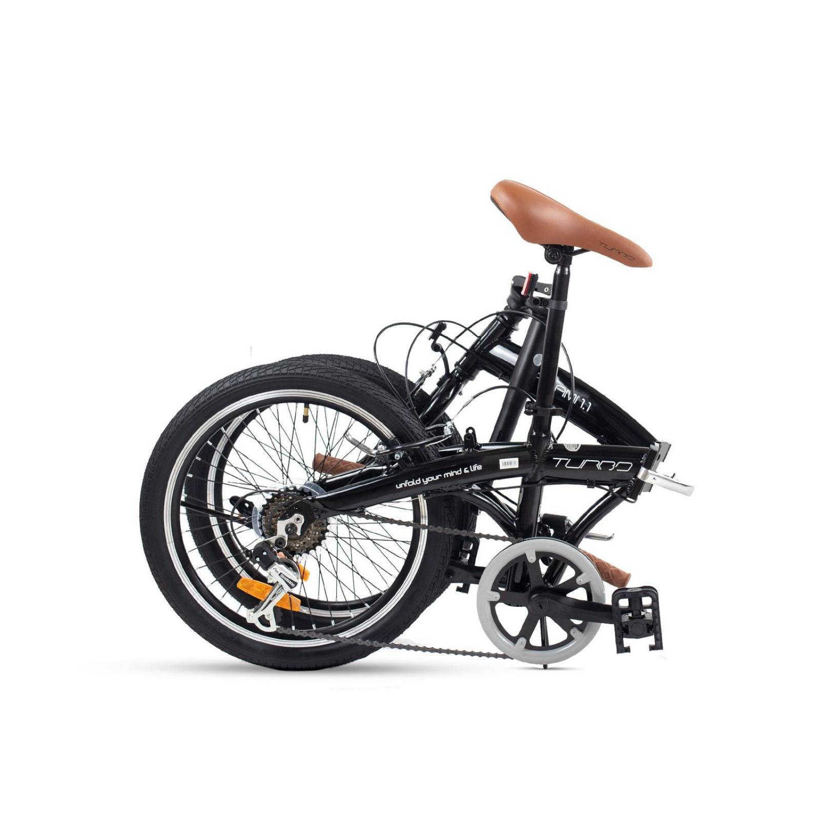 Bicicleta Plegable Rodada 20 Origami 1.1 Color Negro Turbo 