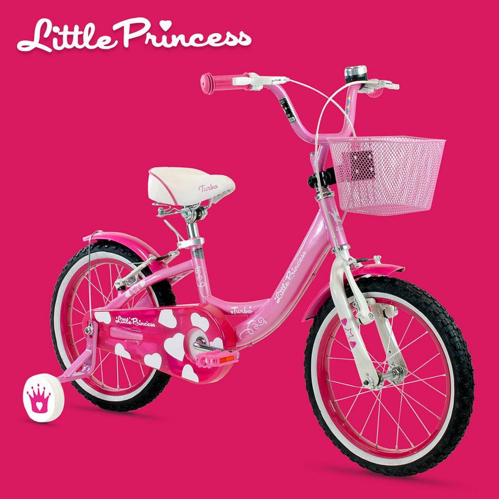 Bicicleta Rodada 16 Infantil Little Princess Two Rosa 