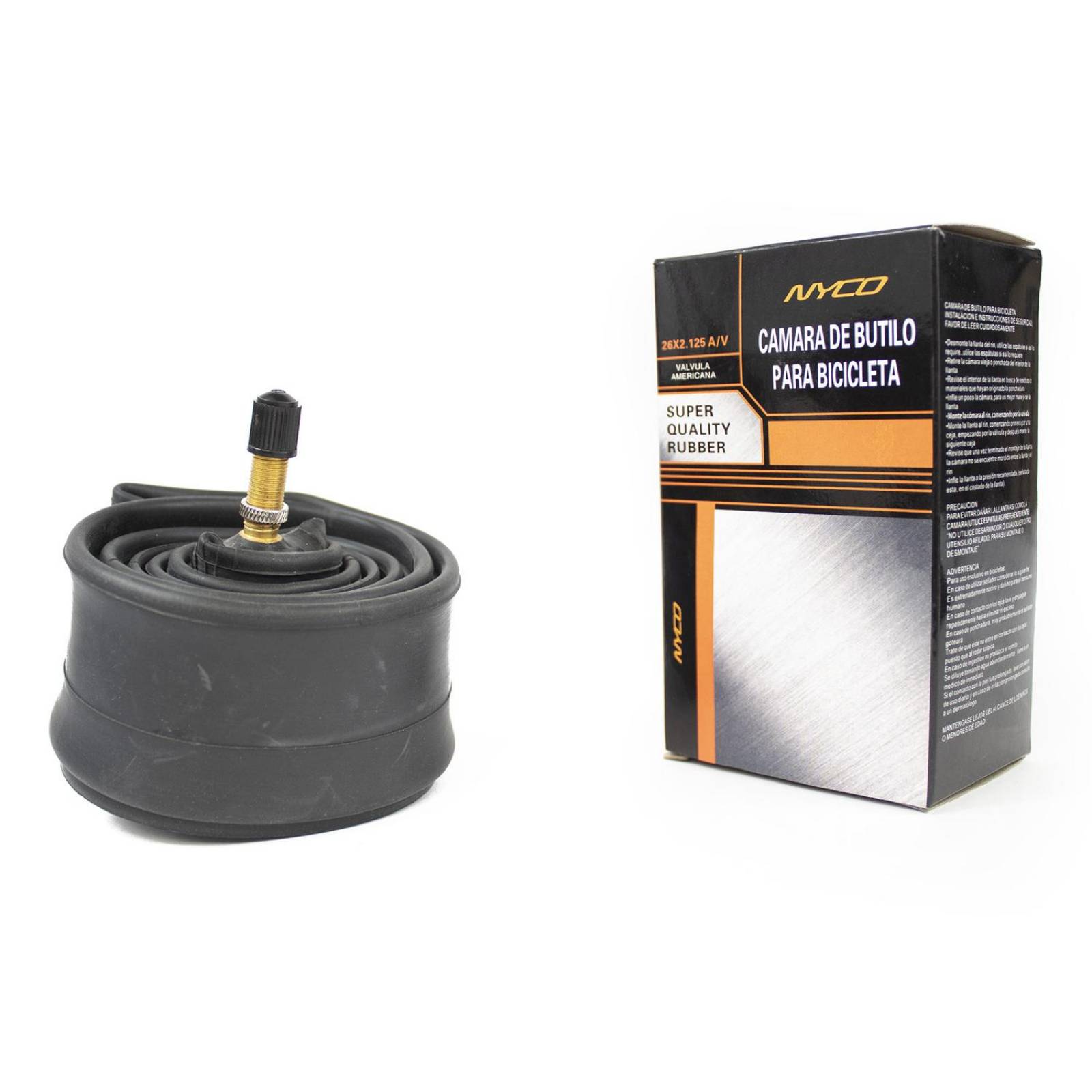 Camara Bicicleta 26x2.125 Valvula Americana 33mm De Butyl 