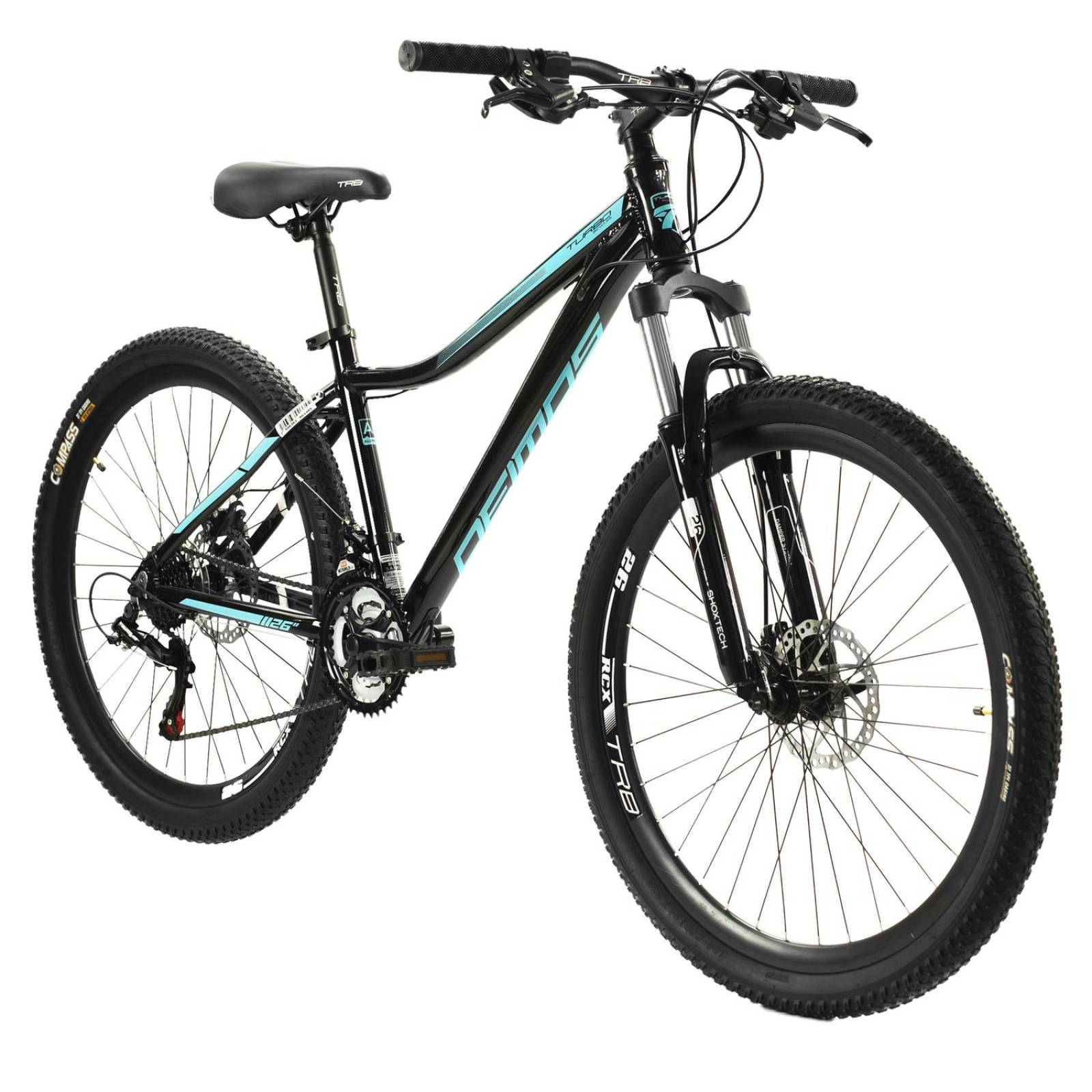 Bicicleta Rodada 26 Montaña Deimos Negro Aqua Turbo 