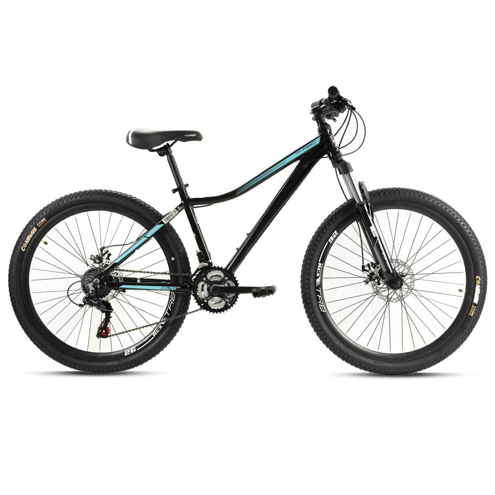 Bicicleta Rodada 26 Montaña Deimos Negro Aqua Turbo 