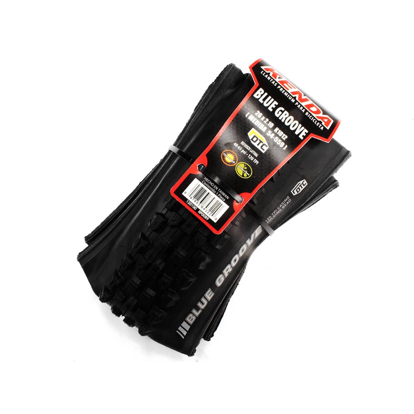 Llanta para bicicleta R26 x2.10 negra BlueGroove K1012 Kenda 