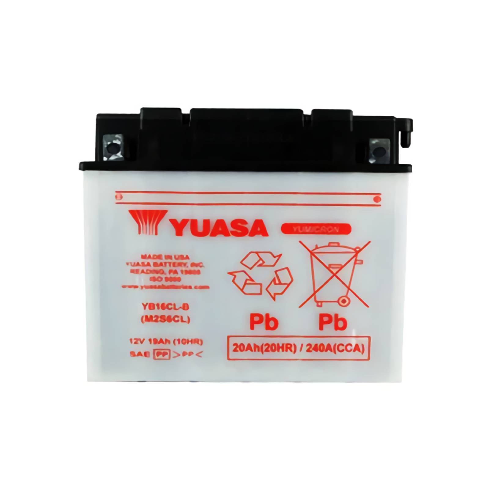 Bateria Para Moto YB16CL-B 12V 19Ah Yuasa Sin Acido