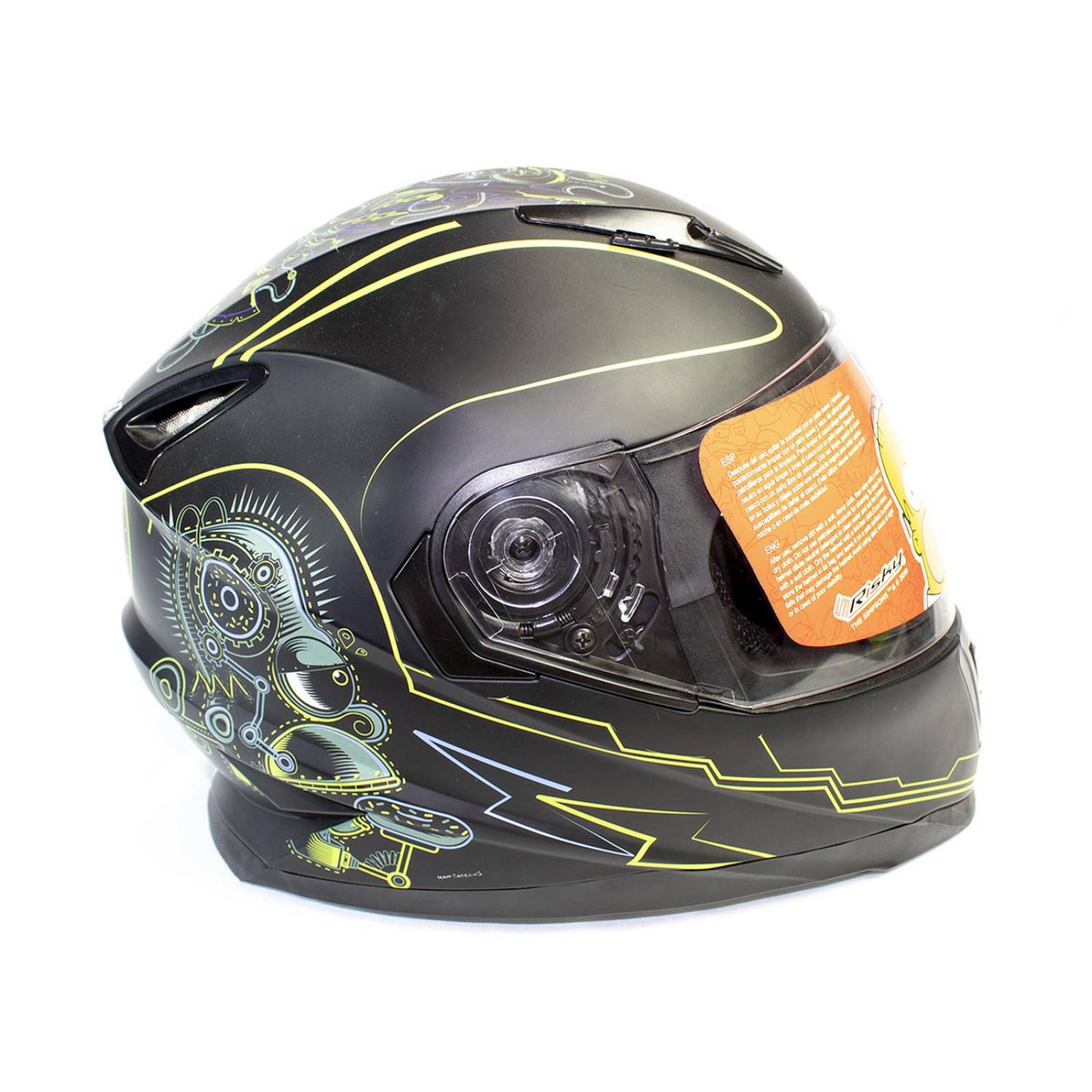 Casco Moto Integral Cerrado Simpson Neon Talla Grande 