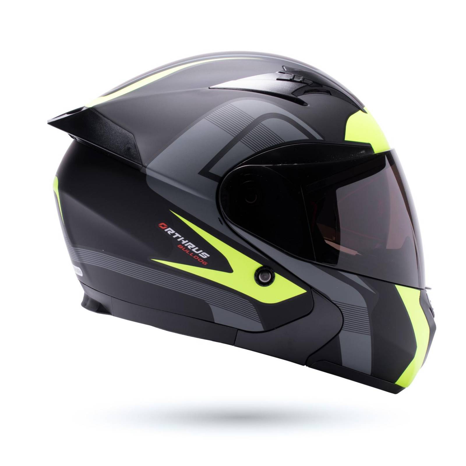 Casco Abatible para Moto BullDog Amarillo Matte Talla XL 