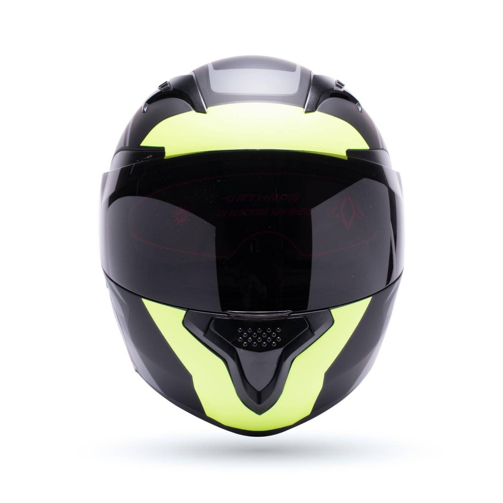 Casco Abatible para Moto BullDog Amarillo Matte Talla XL 