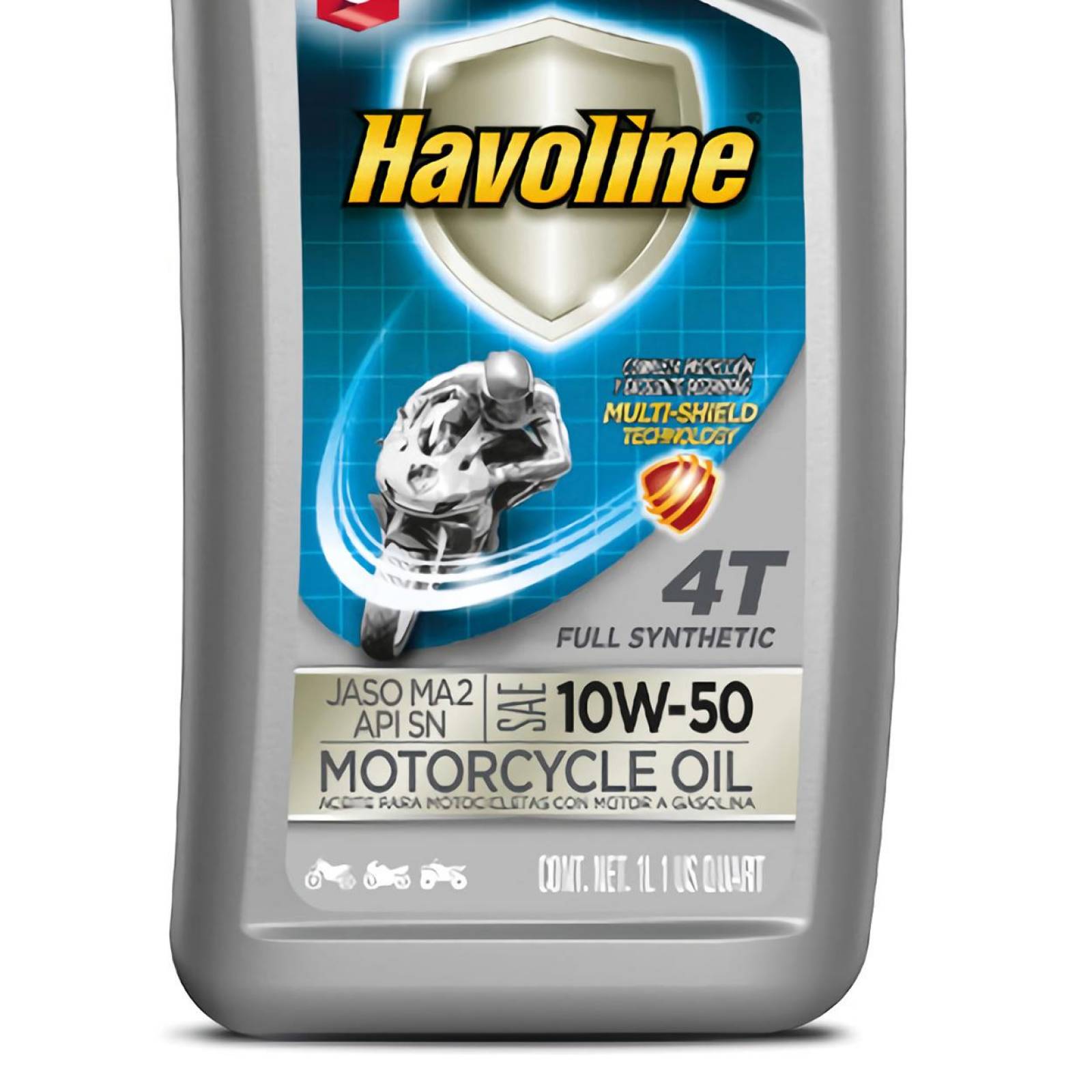 Aceite Motocicleta Motor 4 Tiempos 10w50 Sintético Havoline 