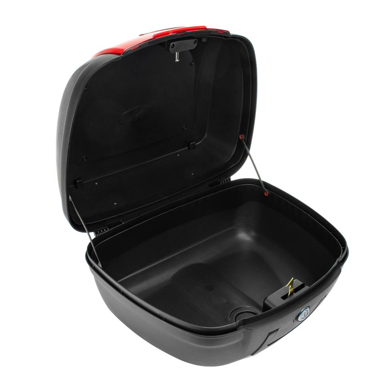 Caja para moto Kinlley maletero cajuela top case 40 litros 2 cascos con respaldo 