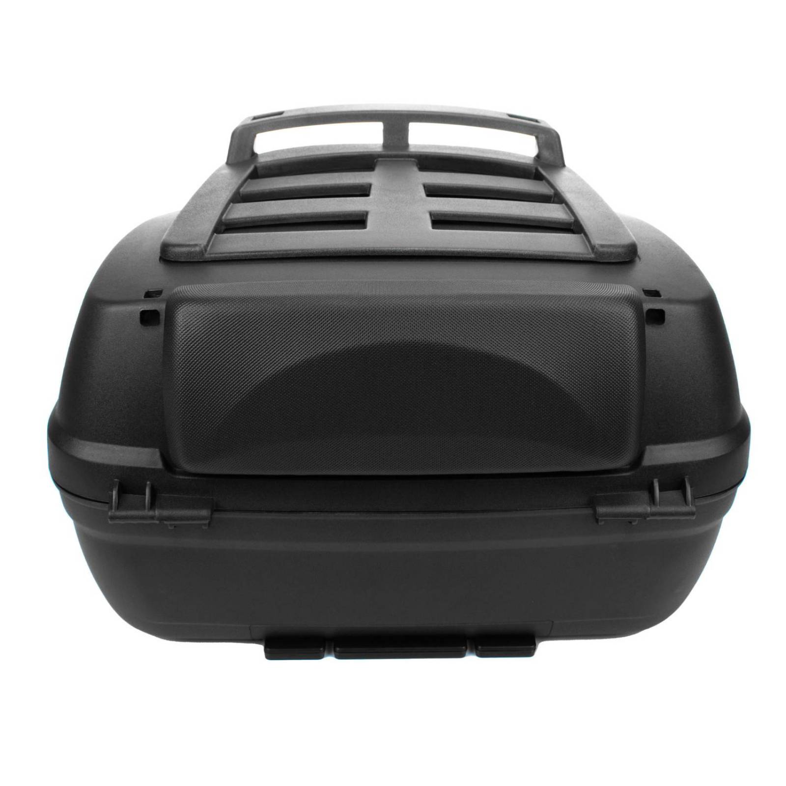 Caja para moto Kinlley maletero 40 litros 2 cascos con respaldo parrila y base